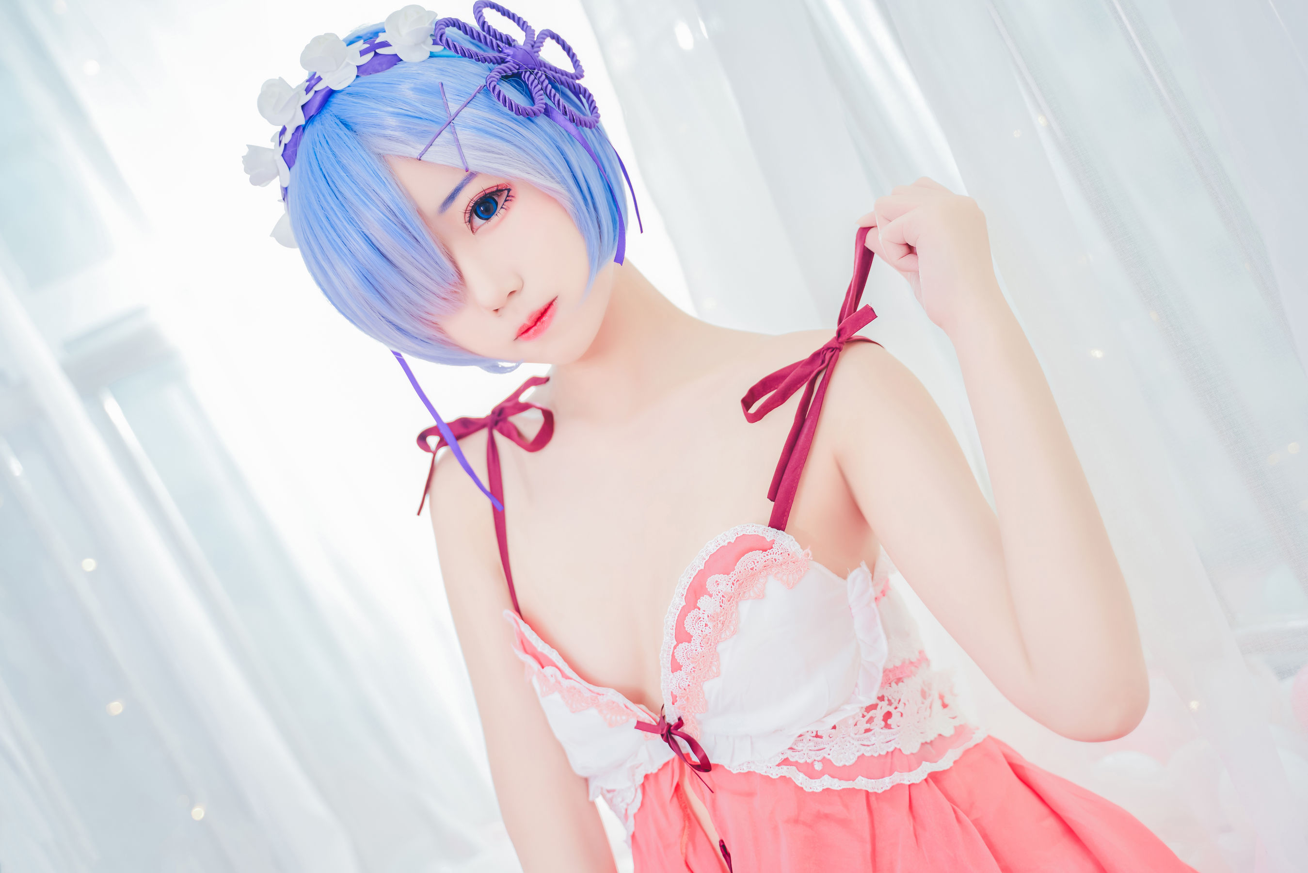 猫君君MaoJun – 粉嫩嫩的雷姆 Cosplay-第31张