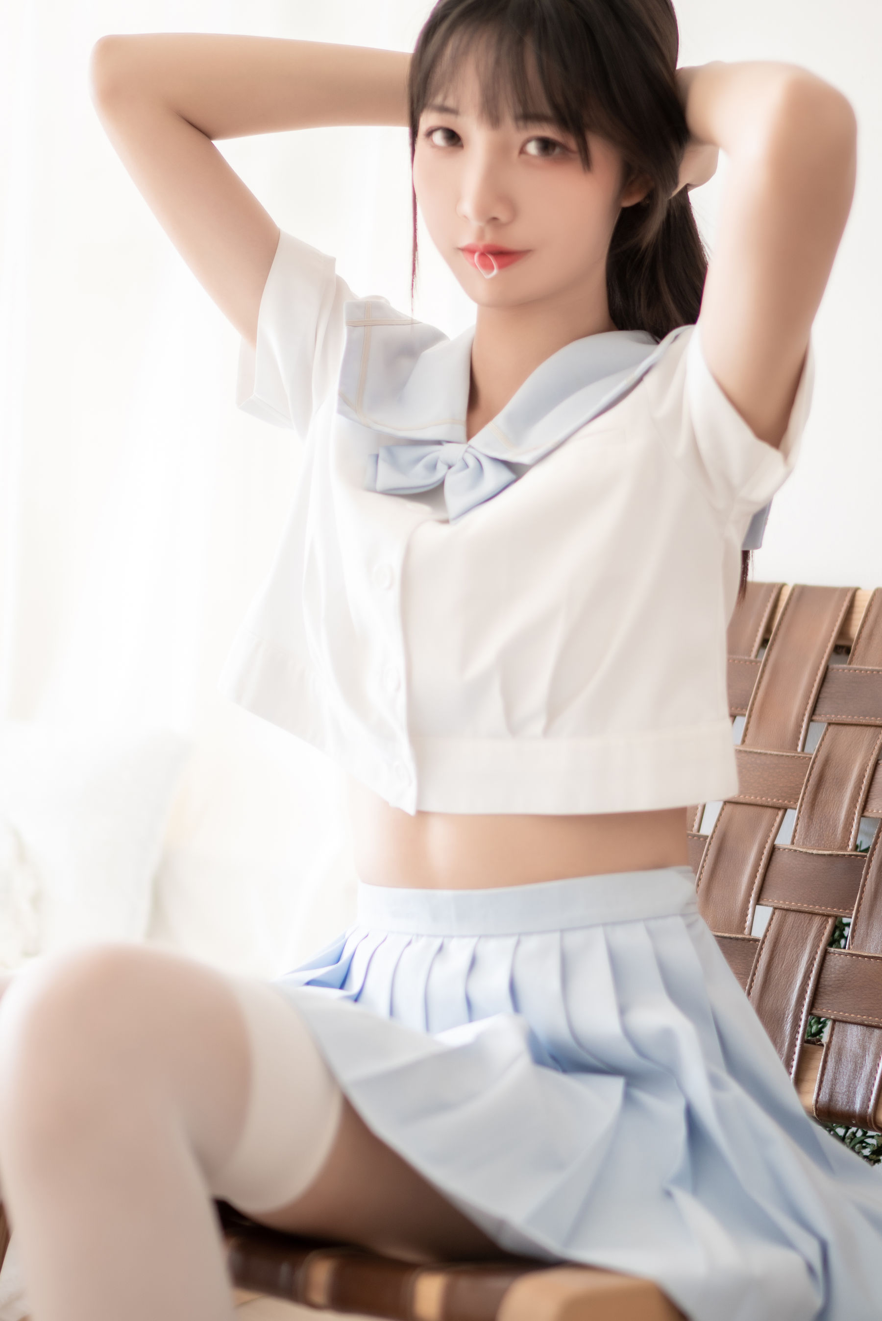 清纯妹子西瓜 – JK学生服 Cosplay-第31张