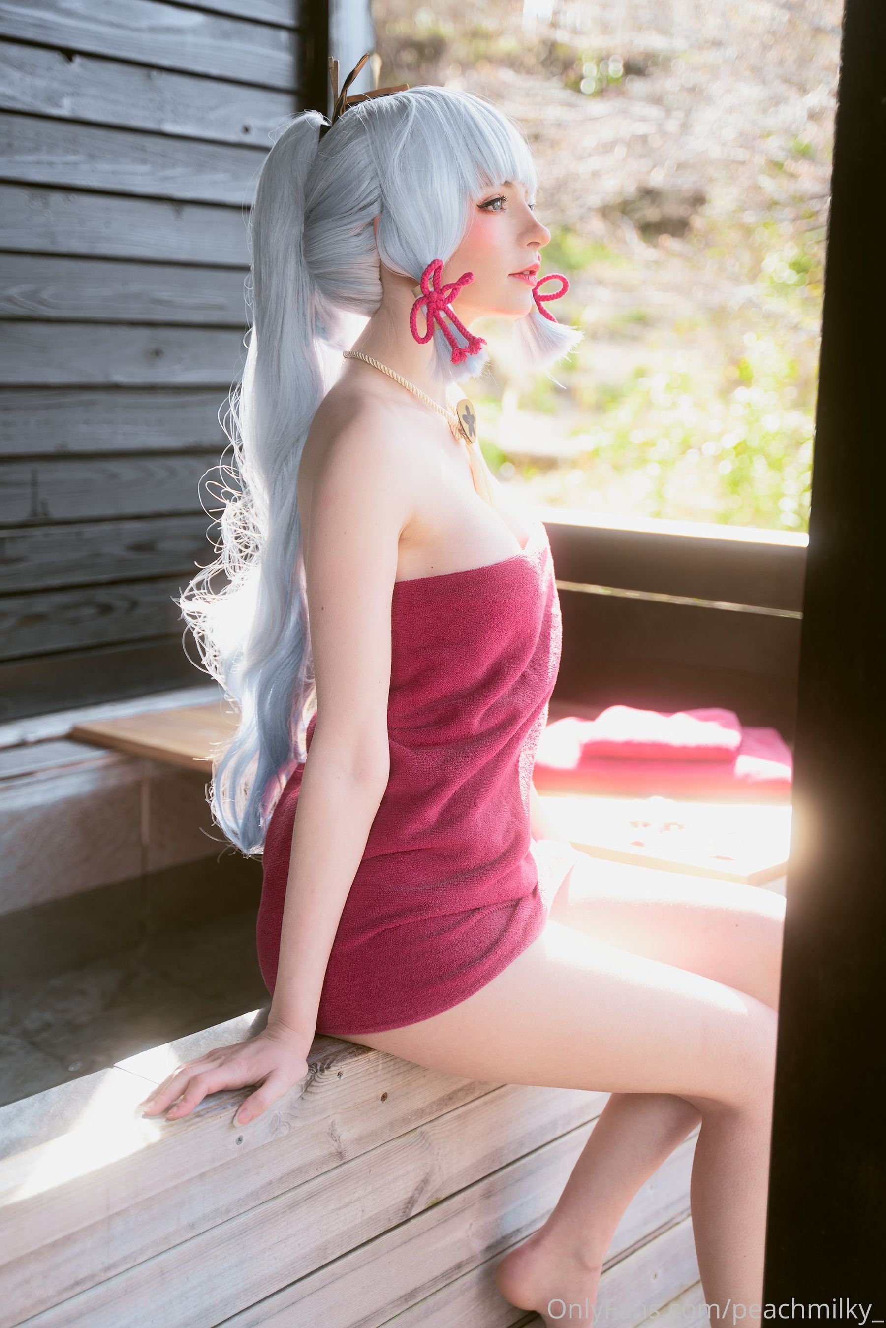 Peach milky – Ayaka genshin impact Cosplay-第20张