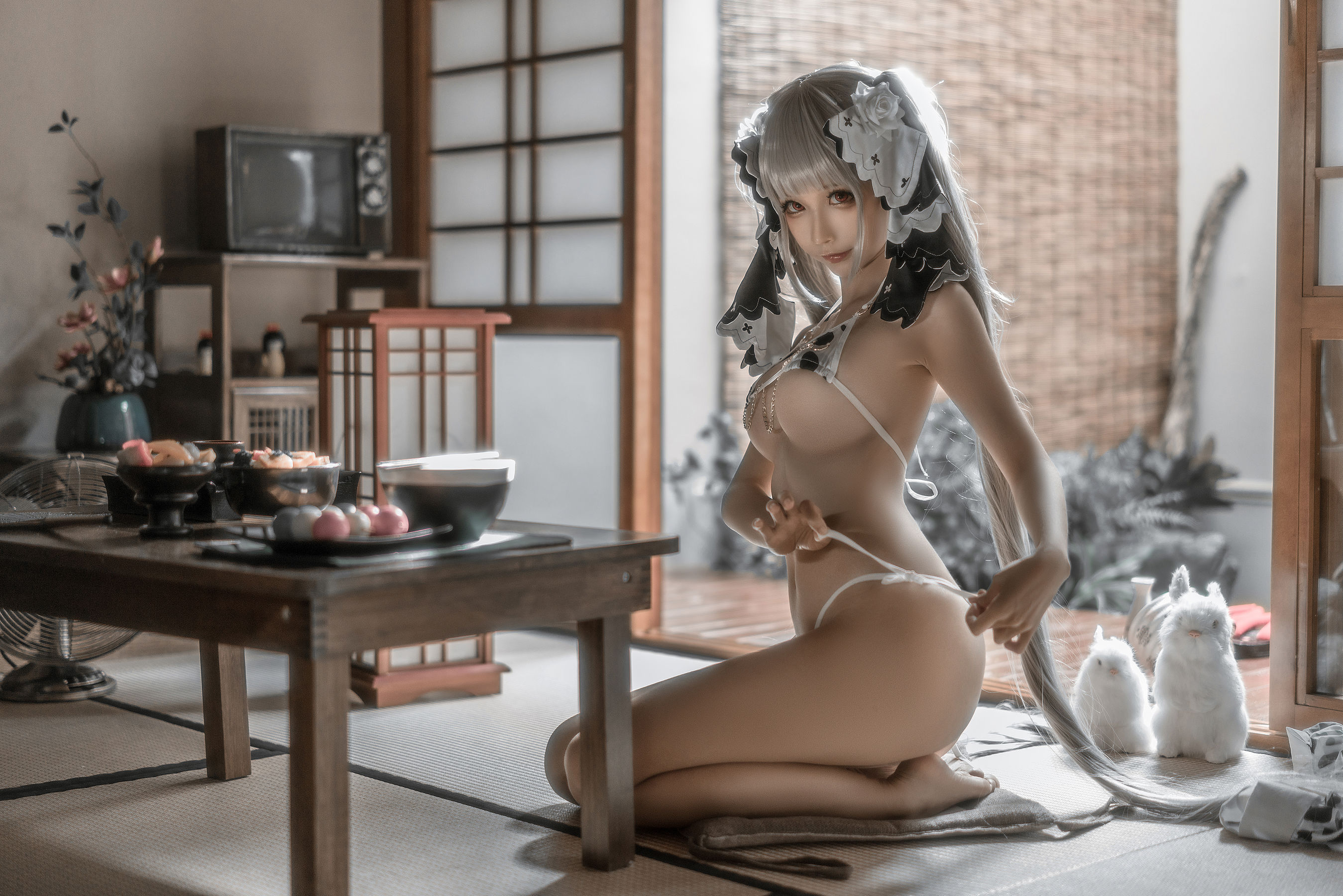 动漫博主蠢沫沫 – 可畏婚纱绅士版 Cosplay-第24张