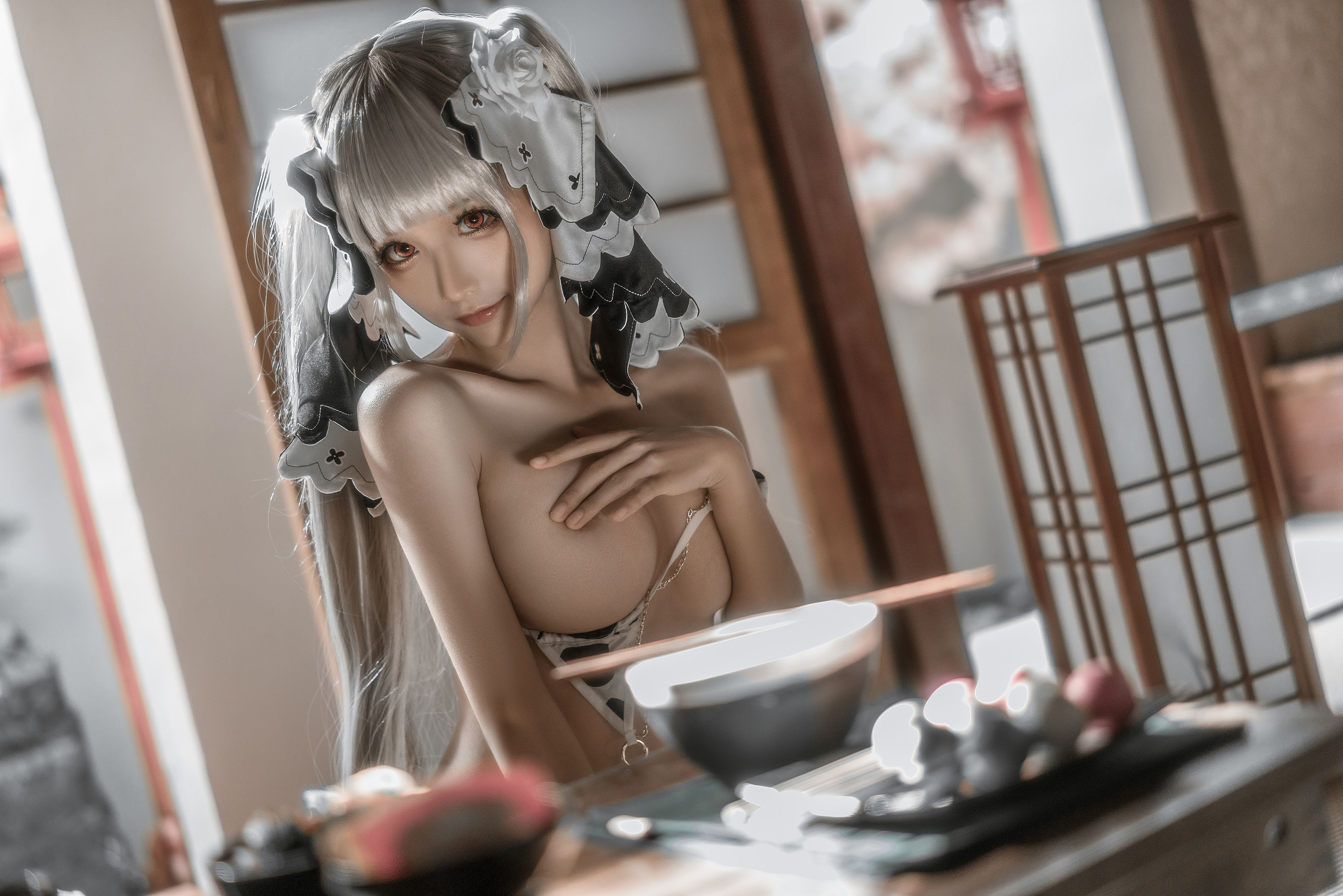 动漫博主蠢沫沫 – 可畏婚纱绅士版 Cosplay-第32张