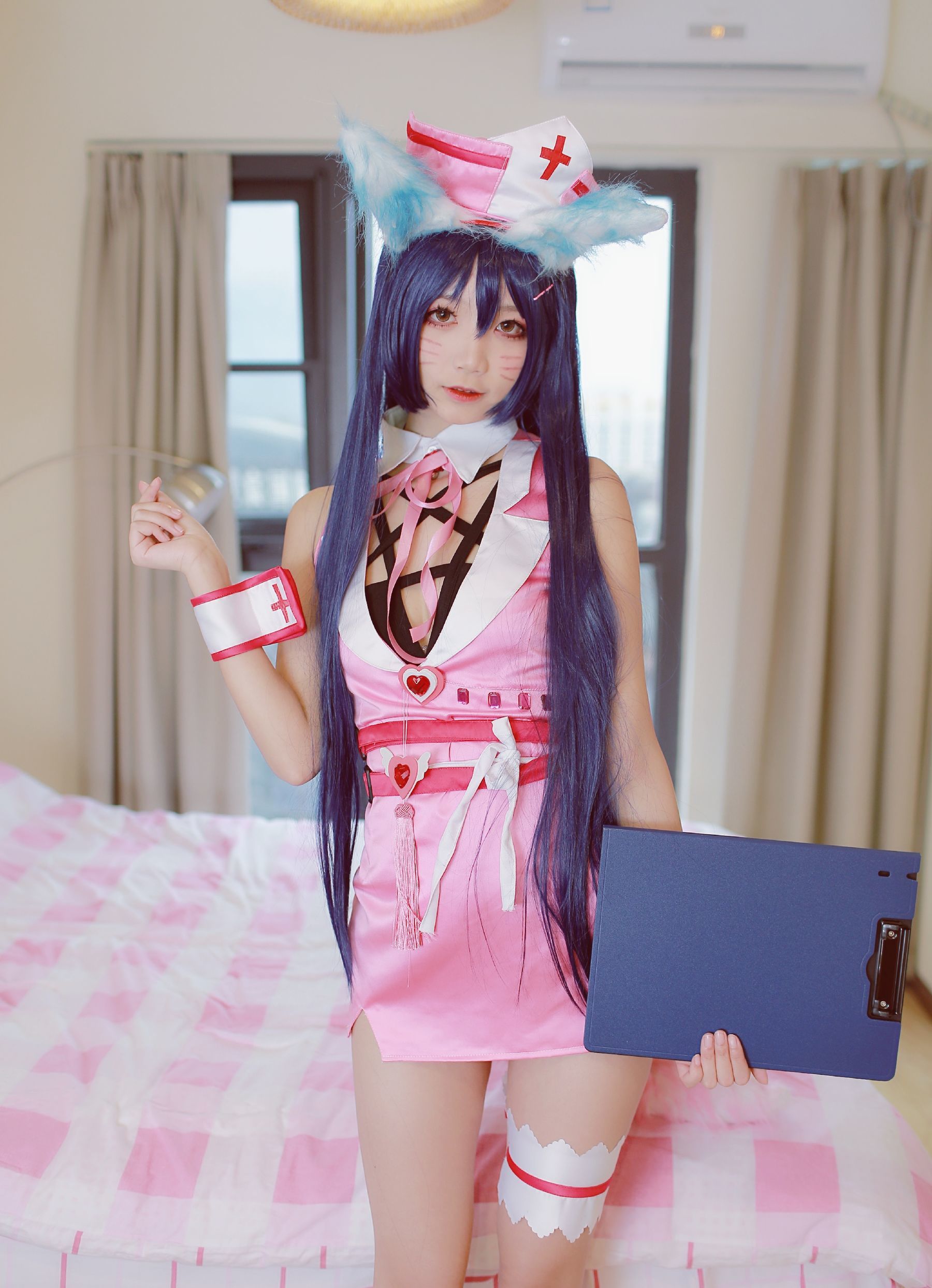 [萝莉COS] 清纯少女五更百鬼 – 阿狸护士服 Cosplay-第1张