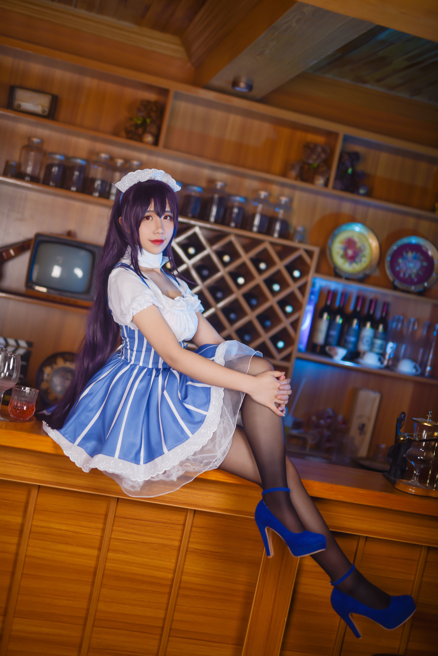 动漫博主九曲Jean 加藤惠女仆 Cosplay-第21张