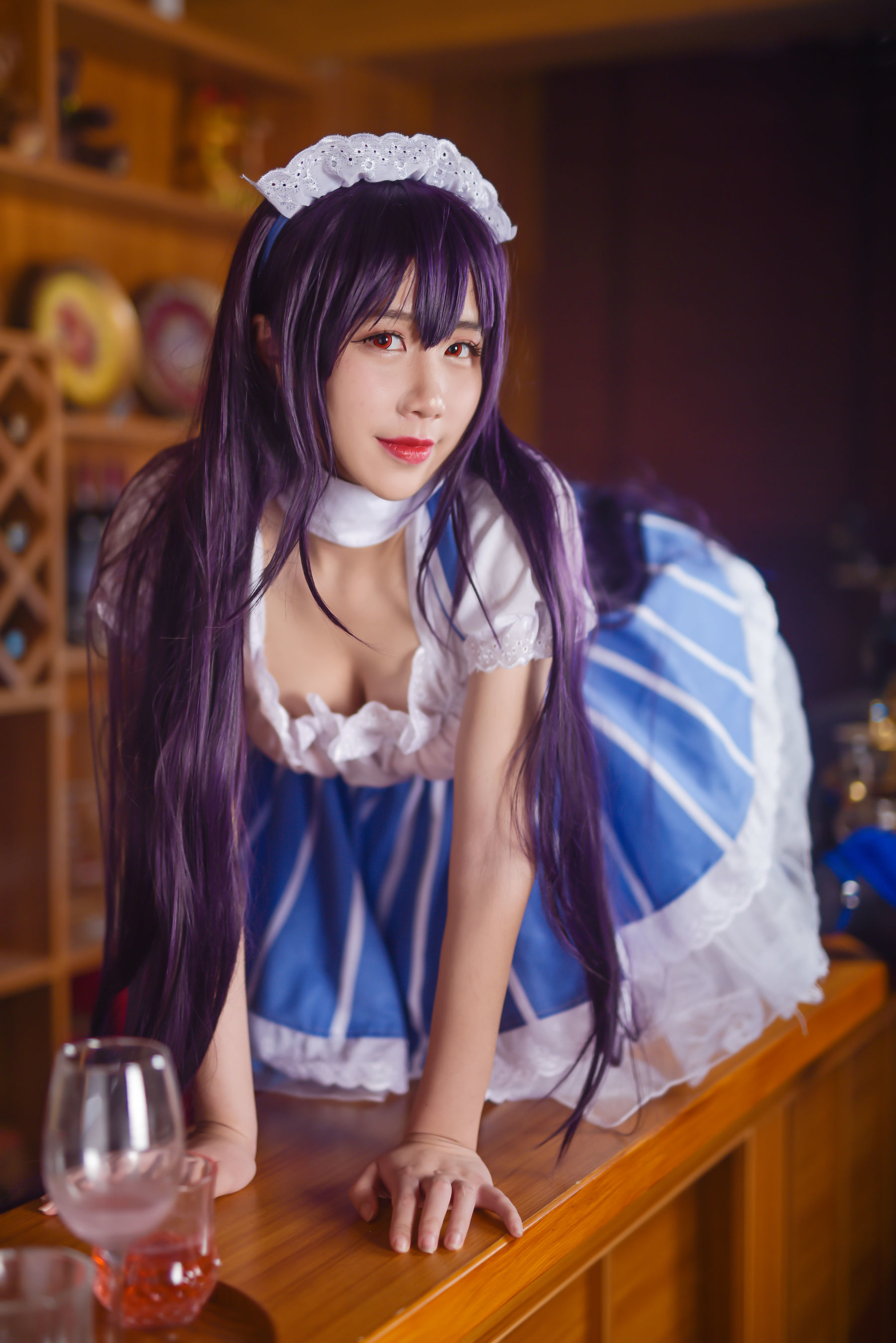 动漫博主九曲Jean 加藤惠女仆 Cosplay-第24张