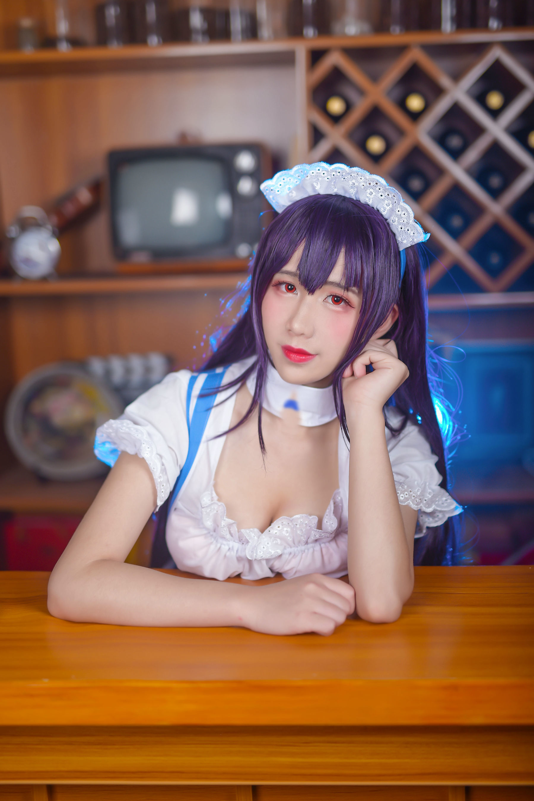 动漫博主九曲Jean 加藤惠女仆 Cosplay-第29张