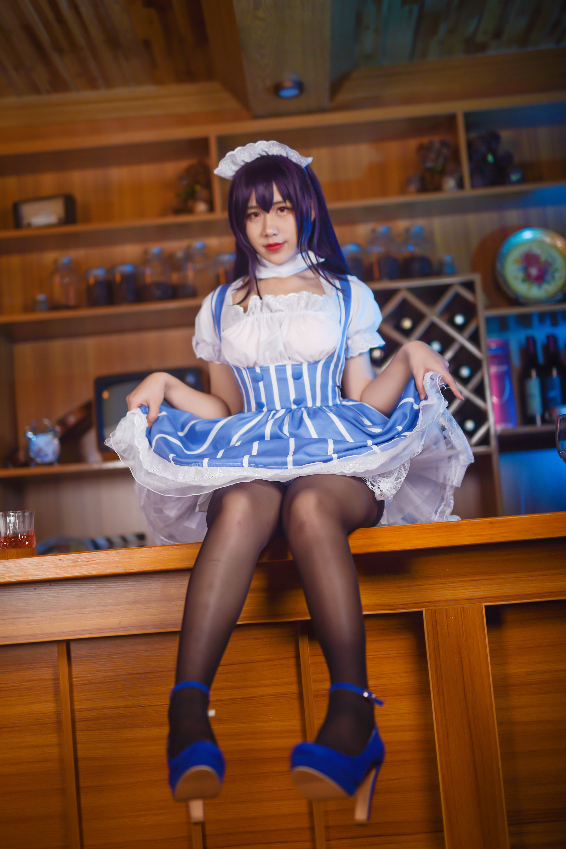 动漫博主九曲Jean 加藤惠女仆 Cosplay-第28张