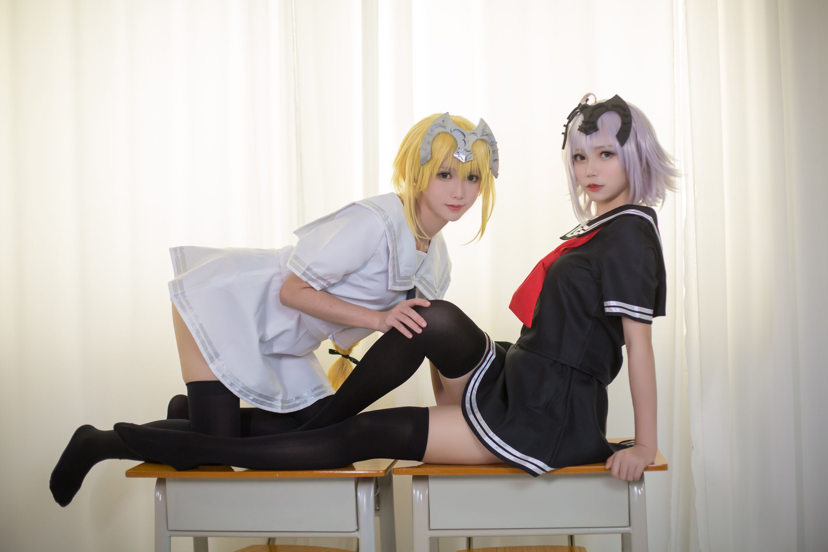 超人气Coser鳗鱼霏儿大肉丸Amiee 贞德 Cosplay-第37张