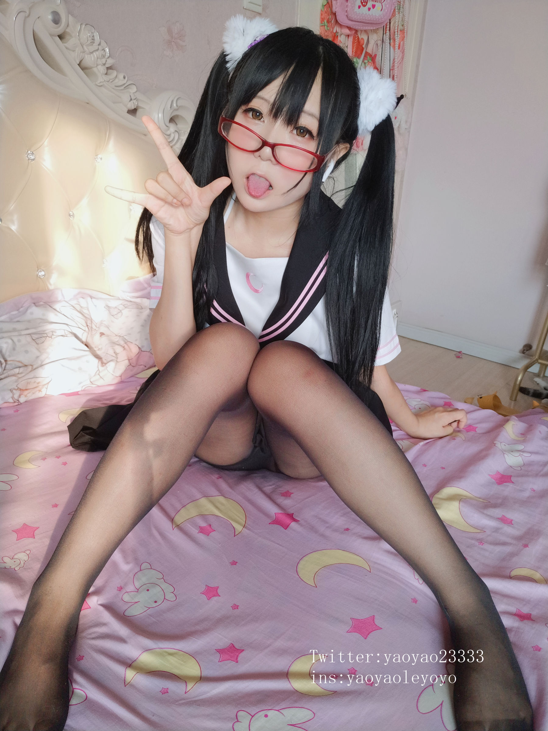 [Cosplay写真] 萌妹子Coser摇摇乐yoyo – 黑丝小恶魔 Cosplay-第63张