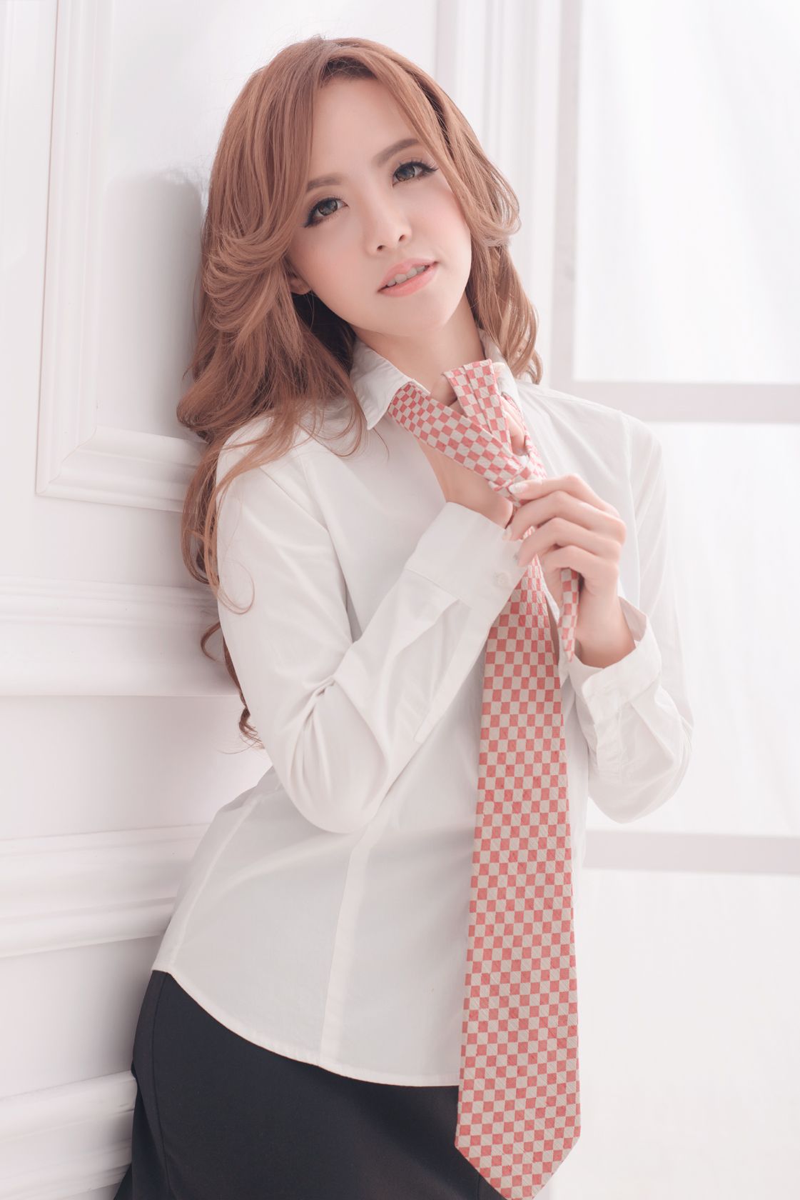 网络美女模特Kitty《老师教你系领带》领带特辑 Cosplay-第31张