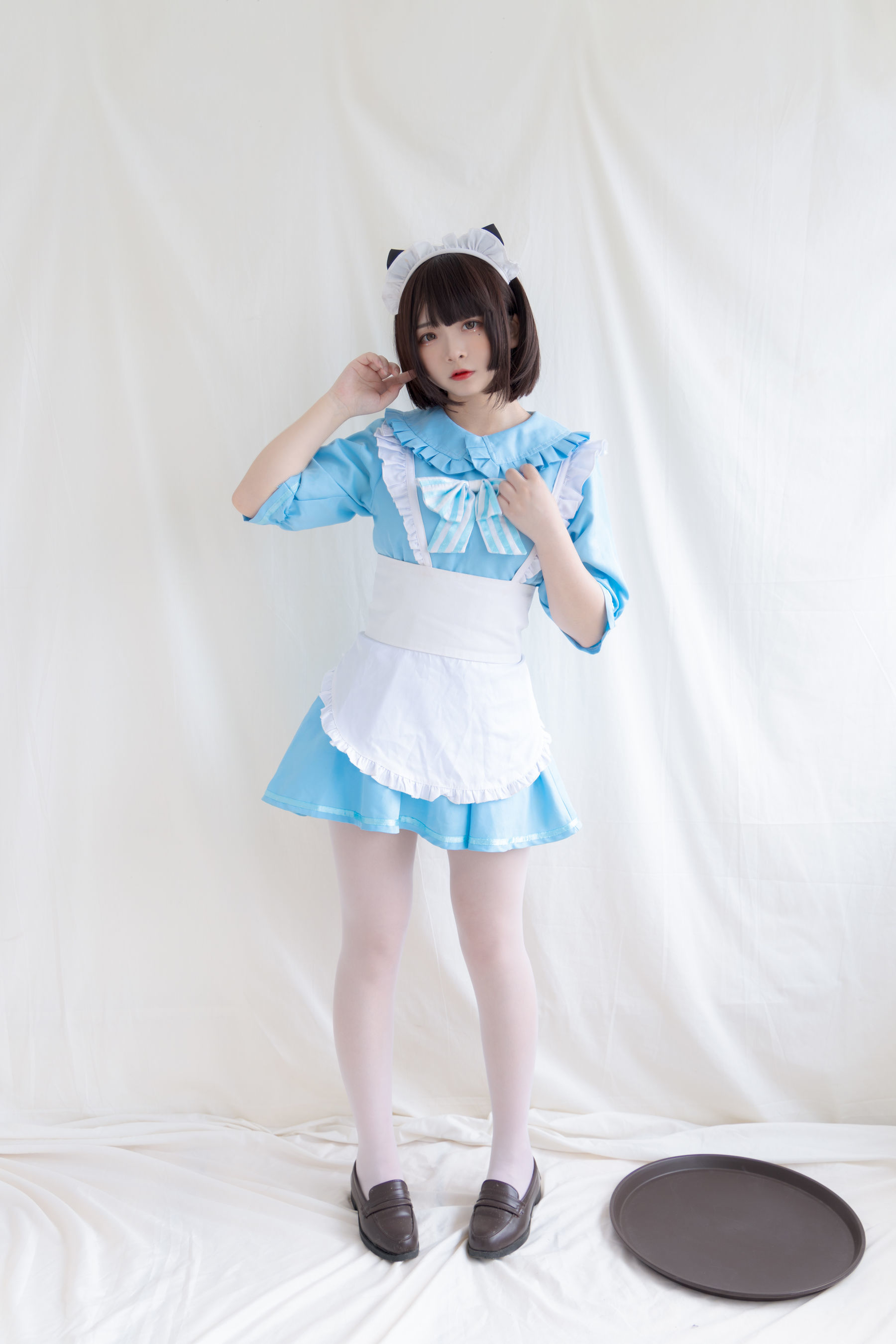 二次元美女古川kagura – 蓝色小猫女仆 Cosplay-第6张