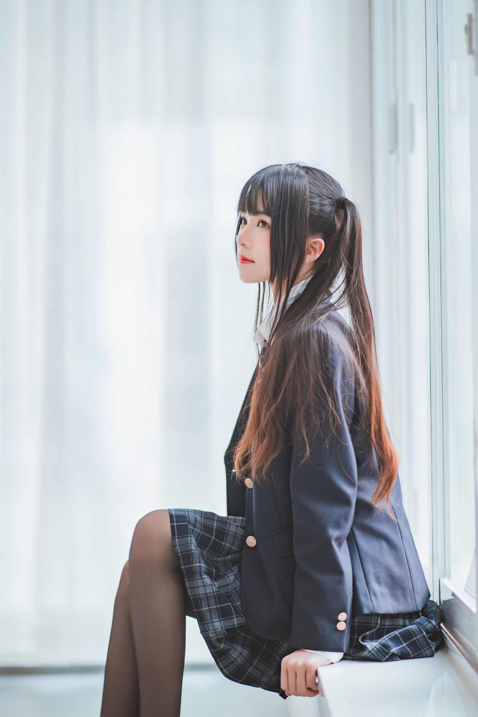 [萝莉COS] 桜桃喵 – 冬季制服丝秀 Cosplay-第18张