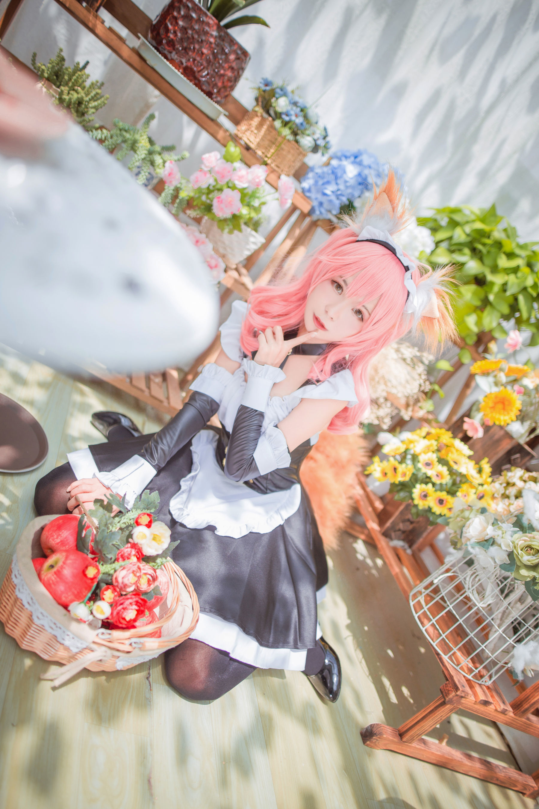 动漫博主北之北 – FGO玉藻前女仆 Cosplay-第1张