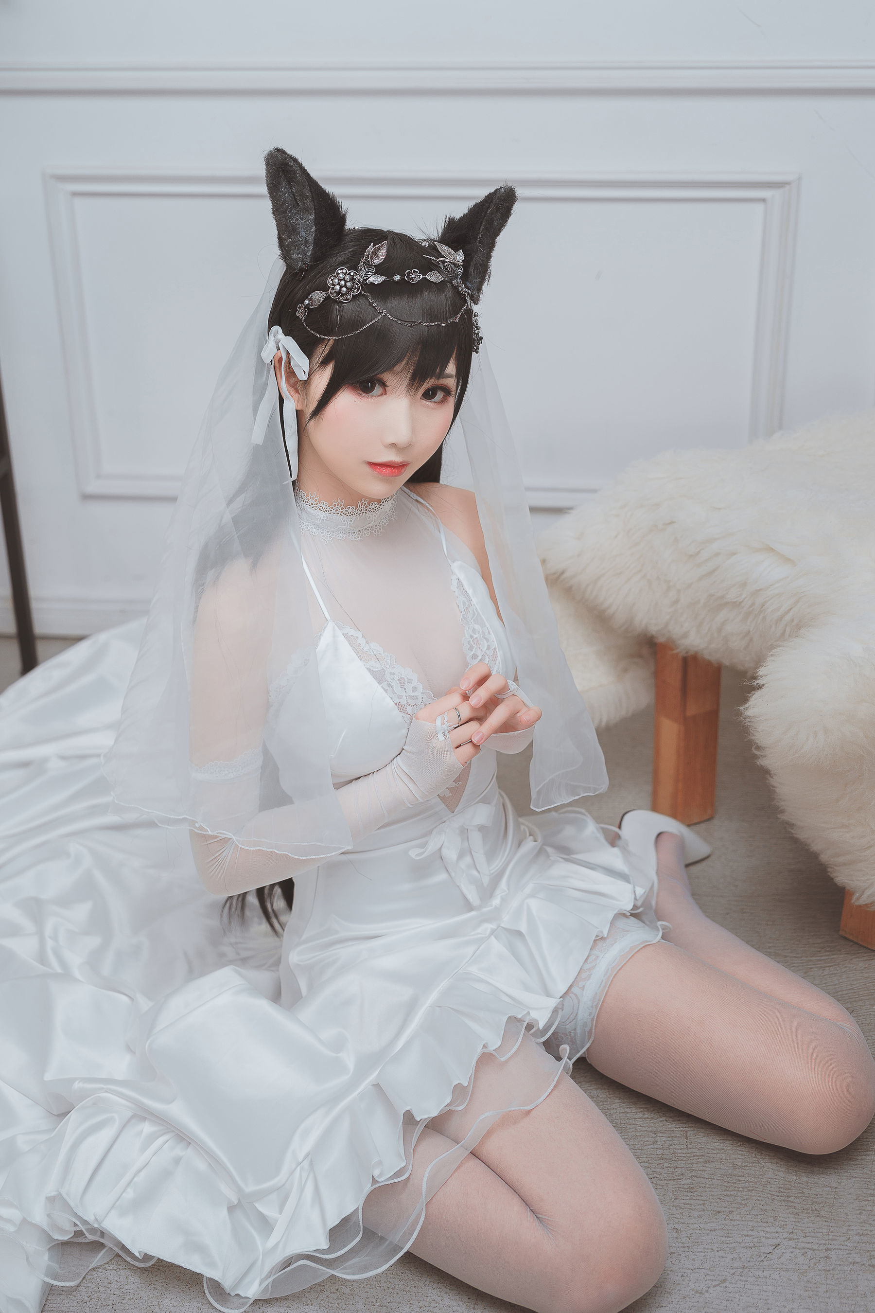 [萝莉COS] 面饼仙儿 – 爱宕花嫁 Cosplay-第13张