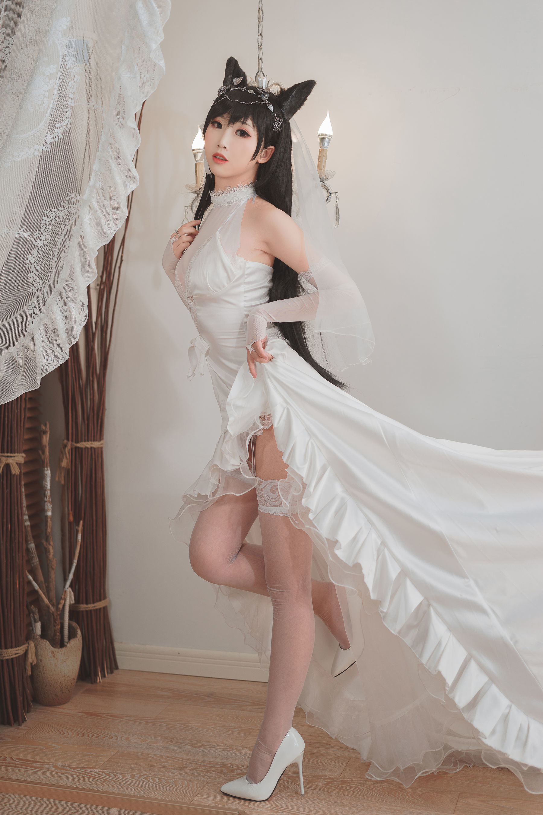 [萝莉COS] 面饼仙儿 – 爱宕花嫁 Cosplay-第15张