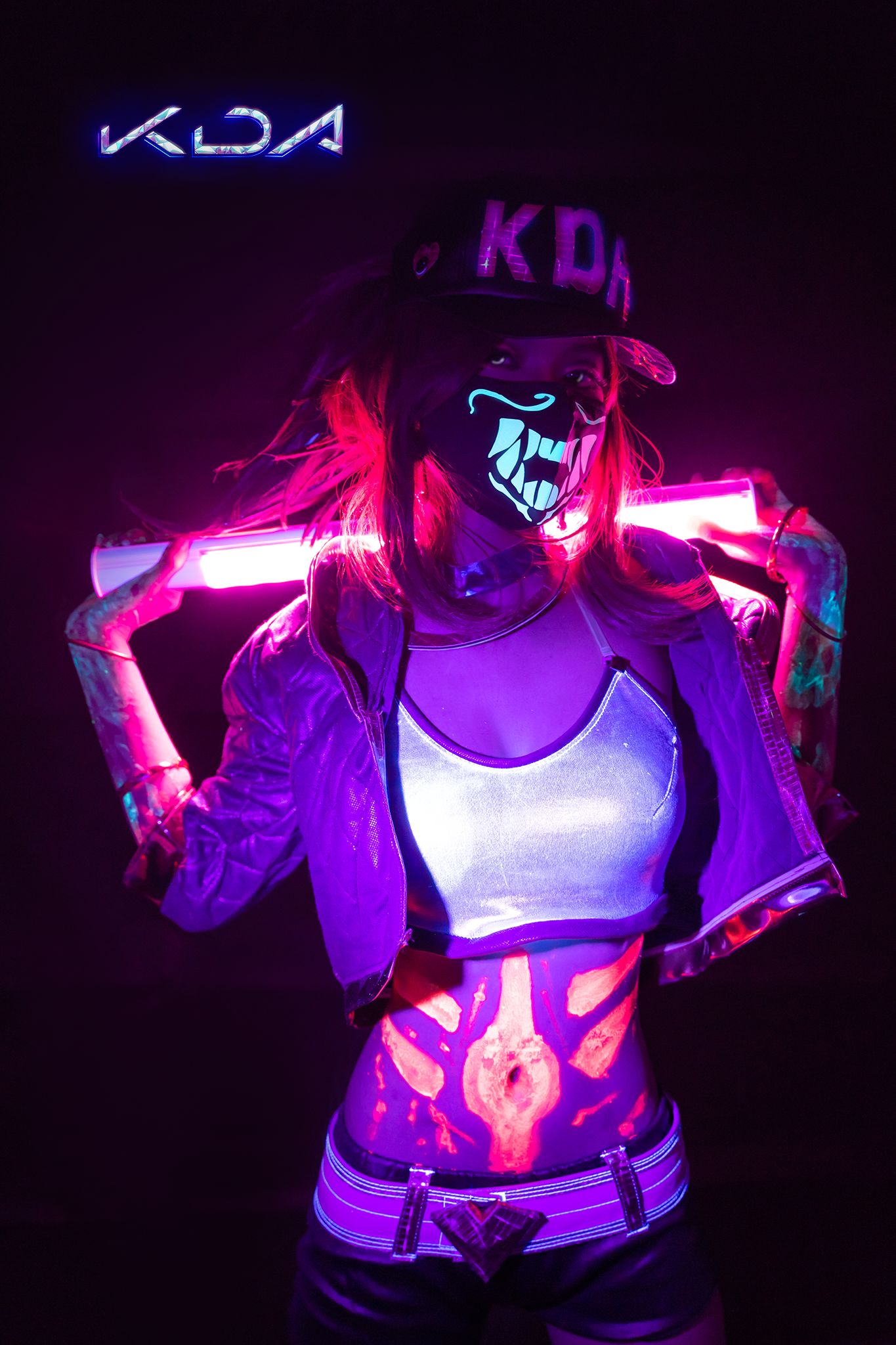 Azami福利 – 阿卡丽KDA Cosplay-第17张