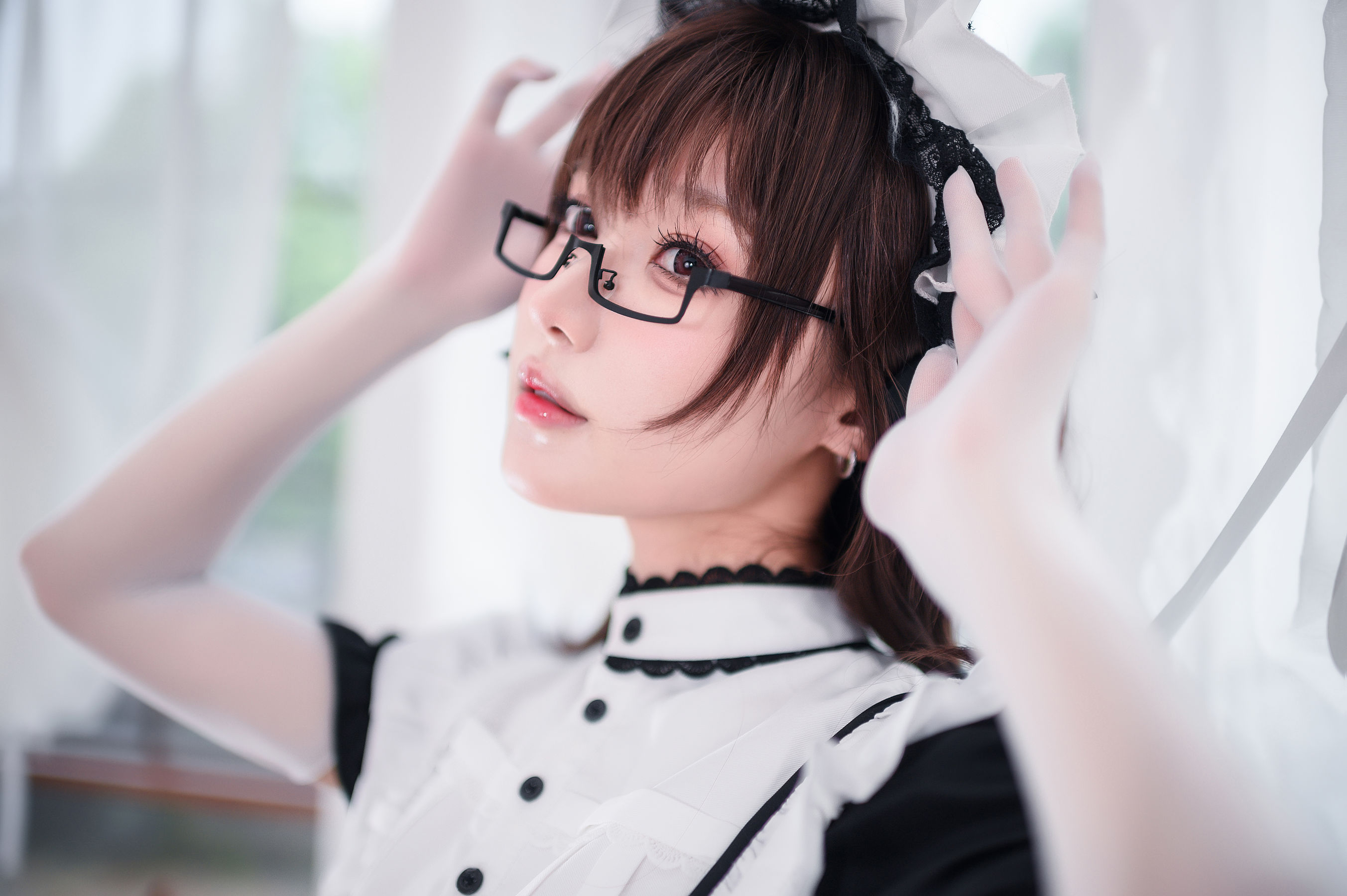 动漫博主阿包也是兔娘 – 传统长裙女仆 Cosplay-第21张