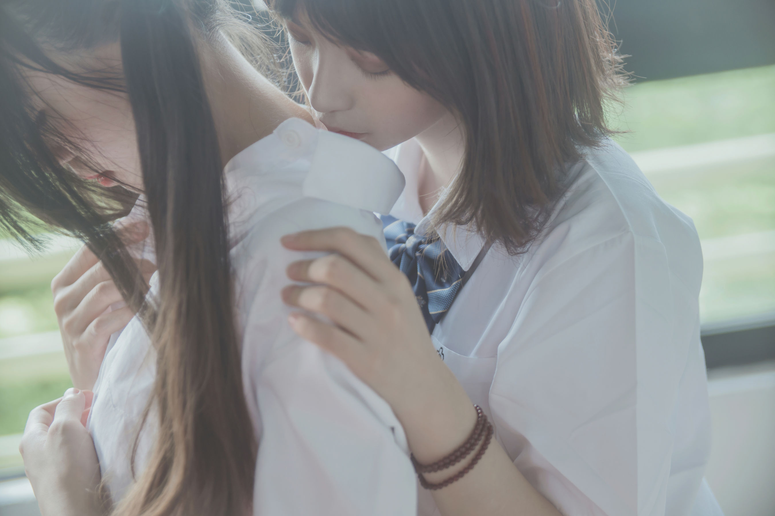 [萝莉COS] 桜桃喵疯猫ss《JK百合》 Cosplay-第18张