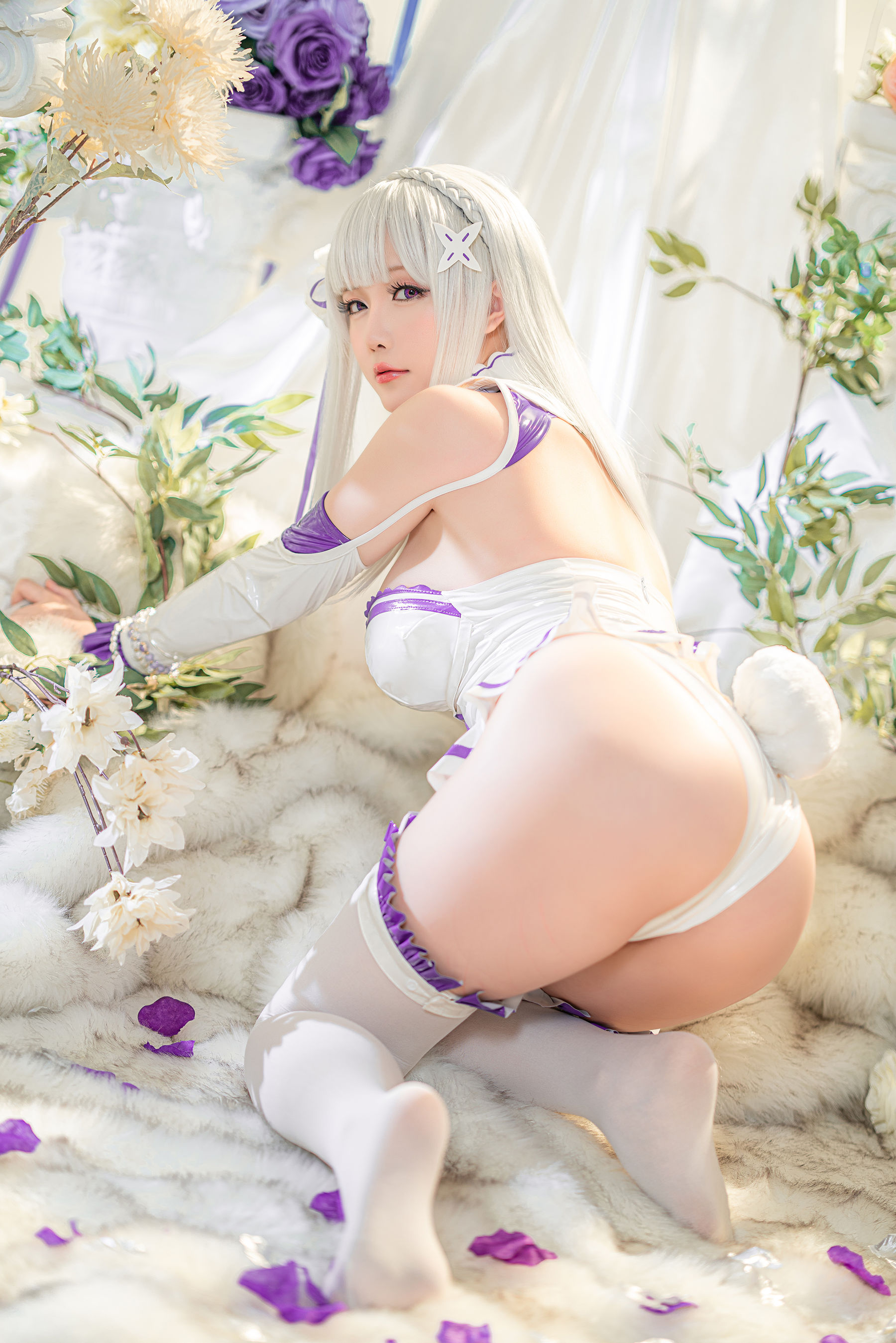 Coser小姐姐星之迟迟 – 爱蜜莉雅 Cosplay-第47张