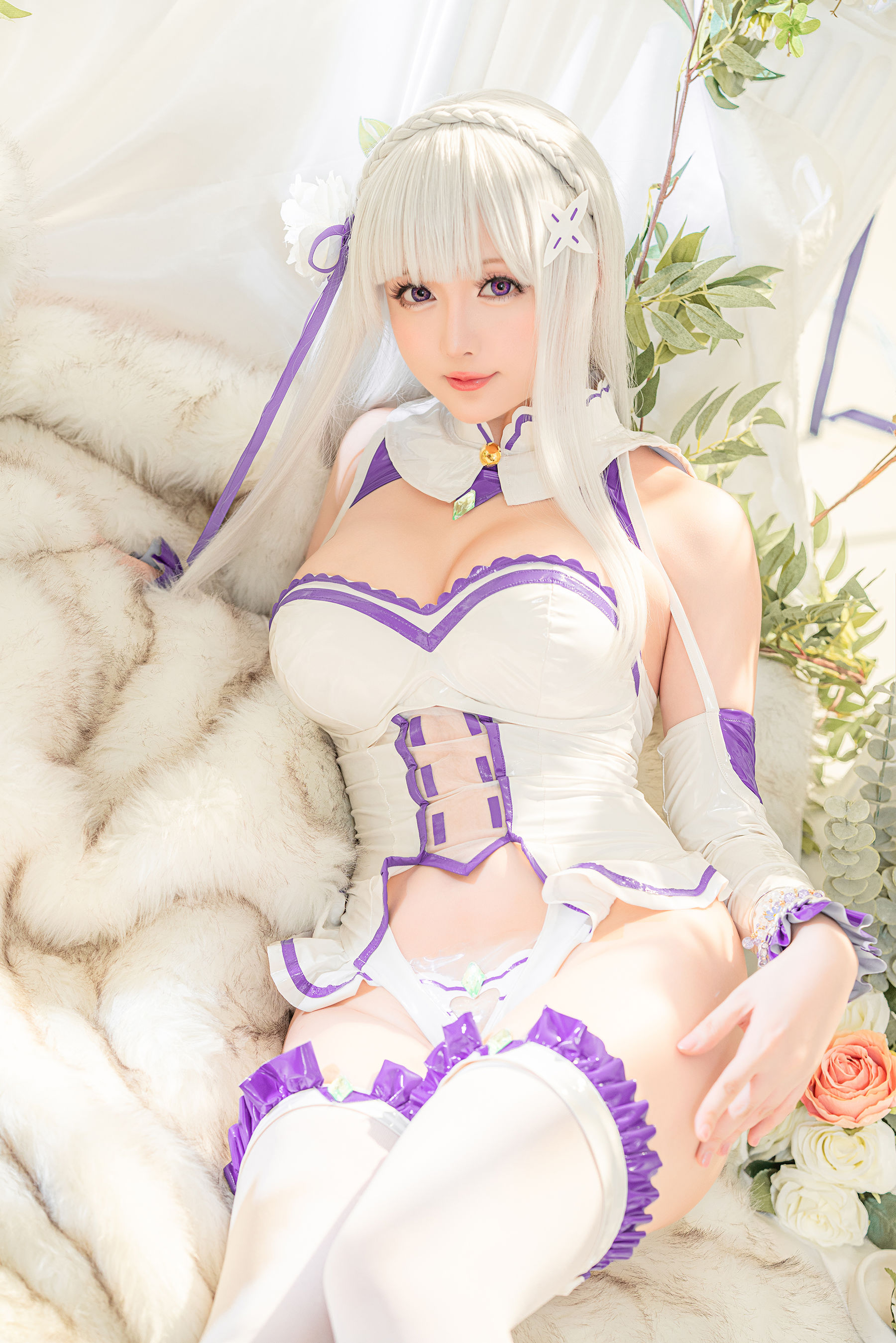 Coser小姐姐星之迟迟 – 爱蜜莉雅 Cosplay-第51张