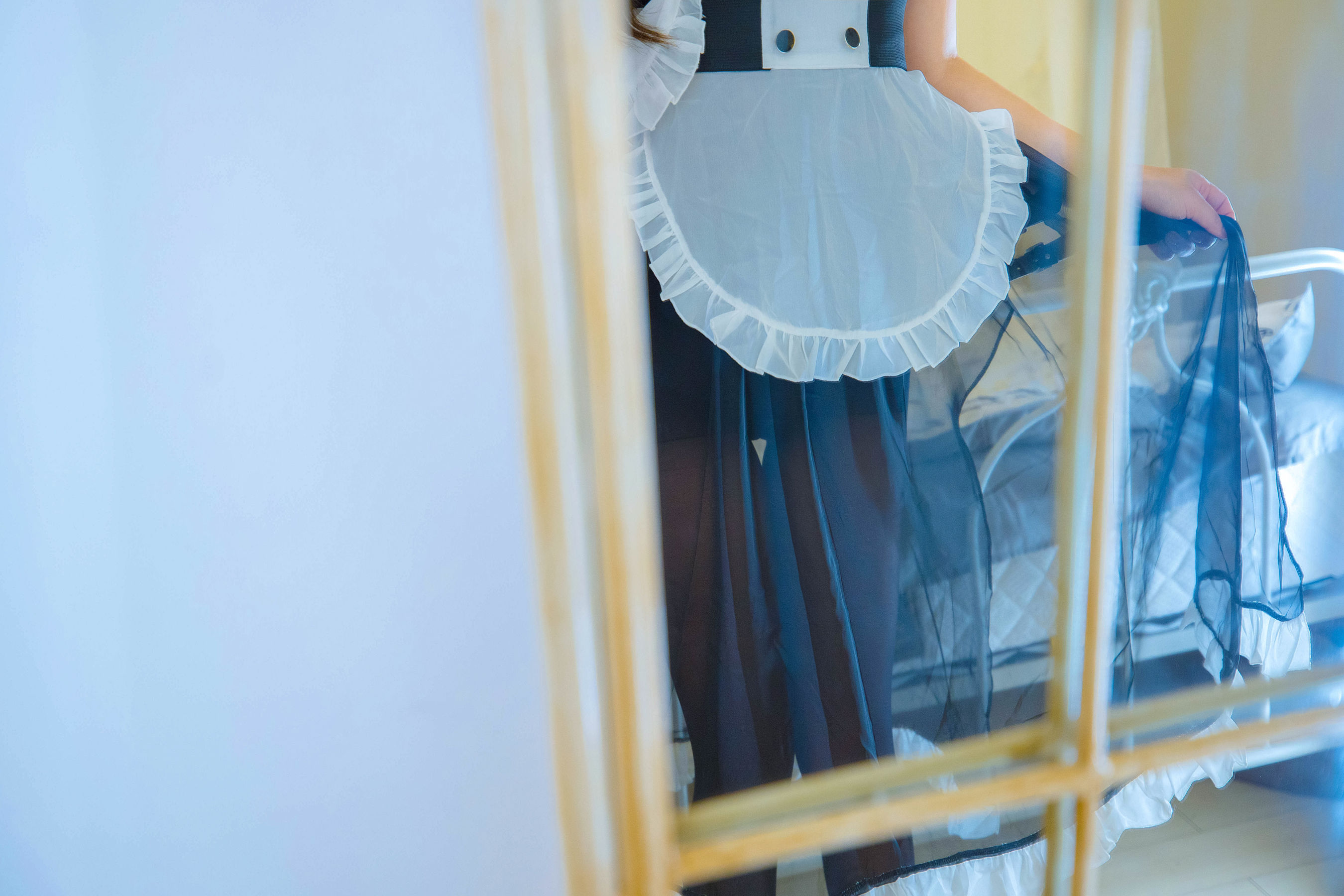 [Cosplay写真] 萝莉神楽坂真冬之おかえり – 黑丝美脚女仆 Cosplay-第40张