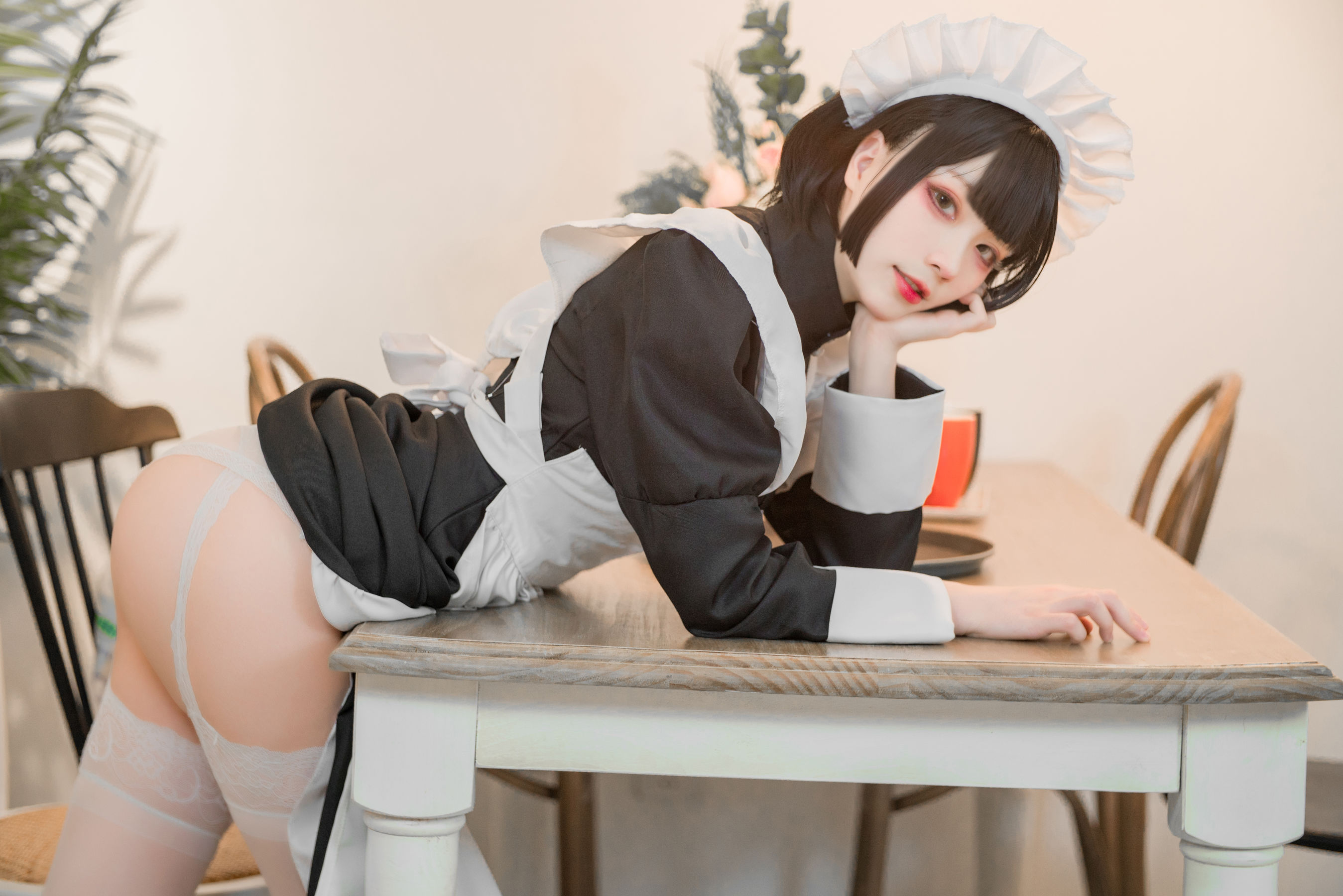 起司块wii写真 棕色透明装女仆 Cosplay-第24张