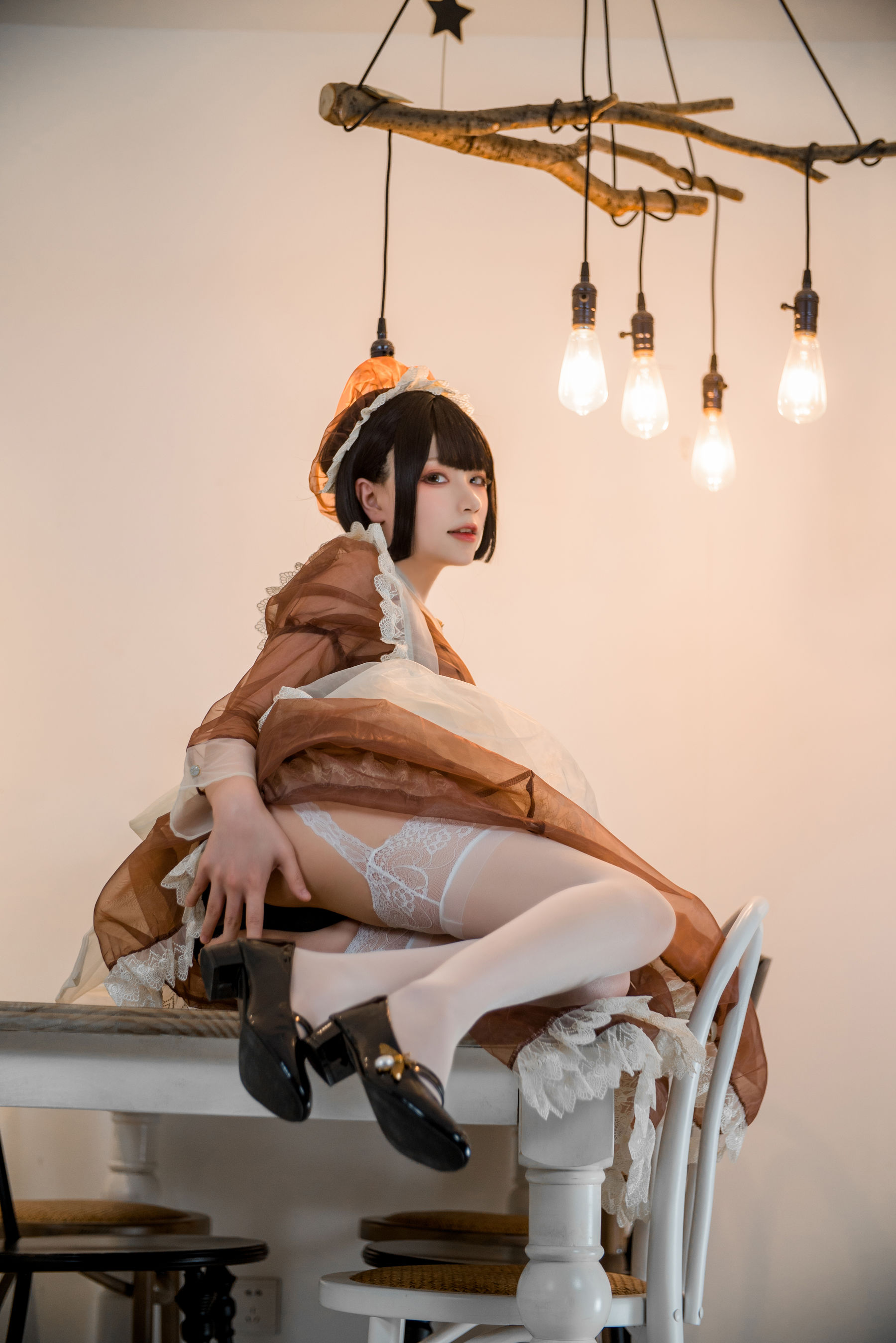 起司块wii写真 棕色透明装女仆 Cosplay-第33张