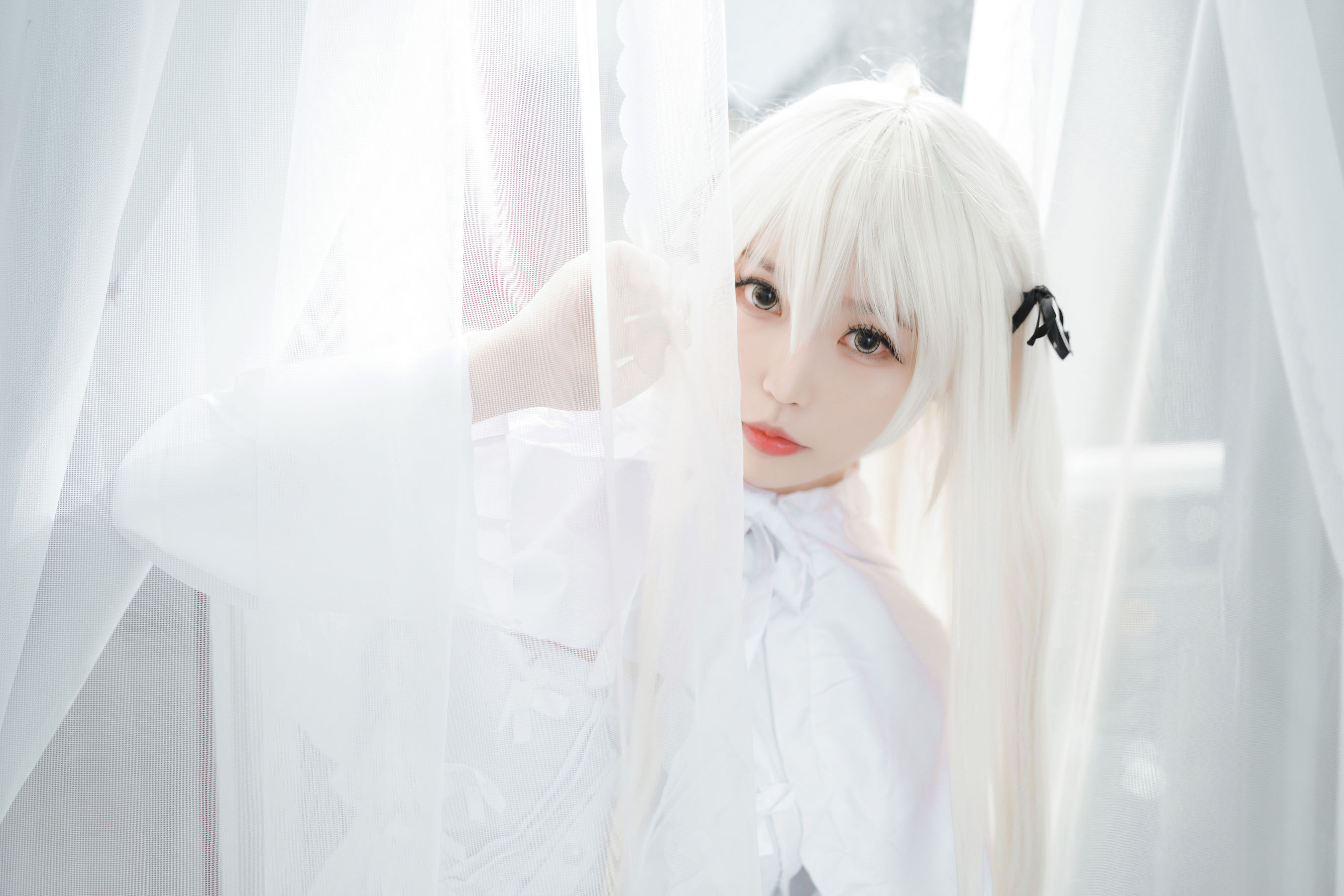 萌妹白易子教主 白裙 Cosplay-第1张
