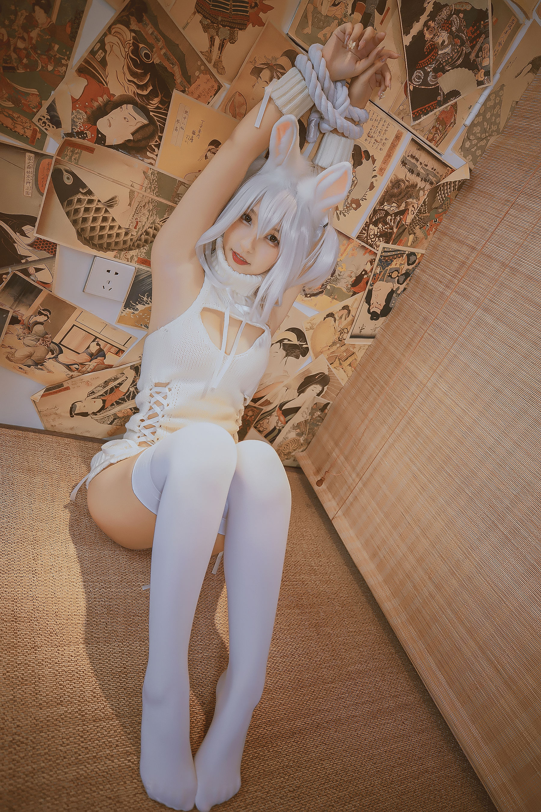 萝莉神楽板真冬之危険な耳-狼妹兔娘 Cosplay-第24张