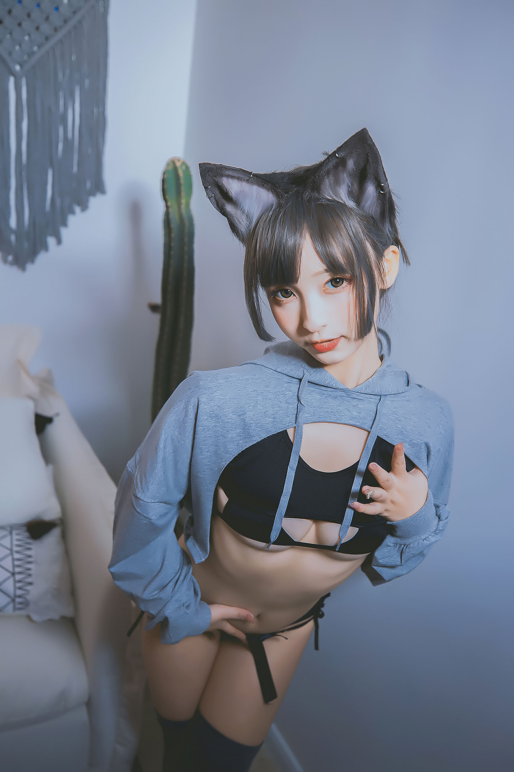 萝莉神楽板真冬之危険な耳-狼妹兔娘 Cosplay-第27张