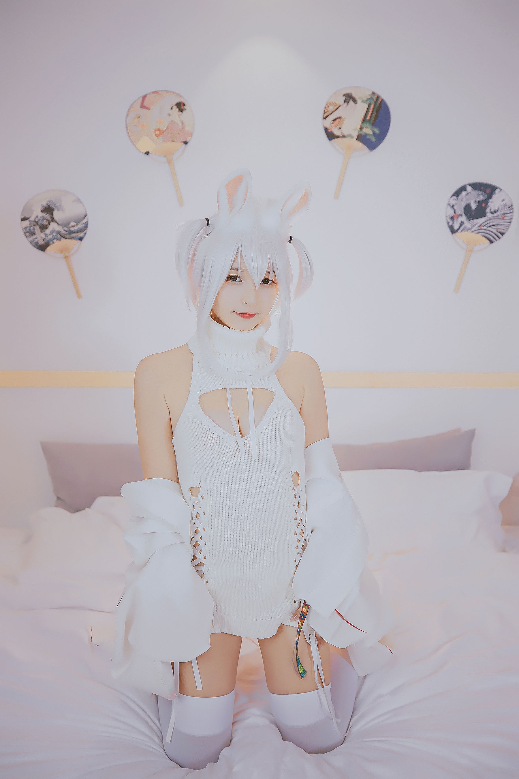 萝莉神楽板真冬之危険な耳-狼妹兔娘 Cosplay-第126张