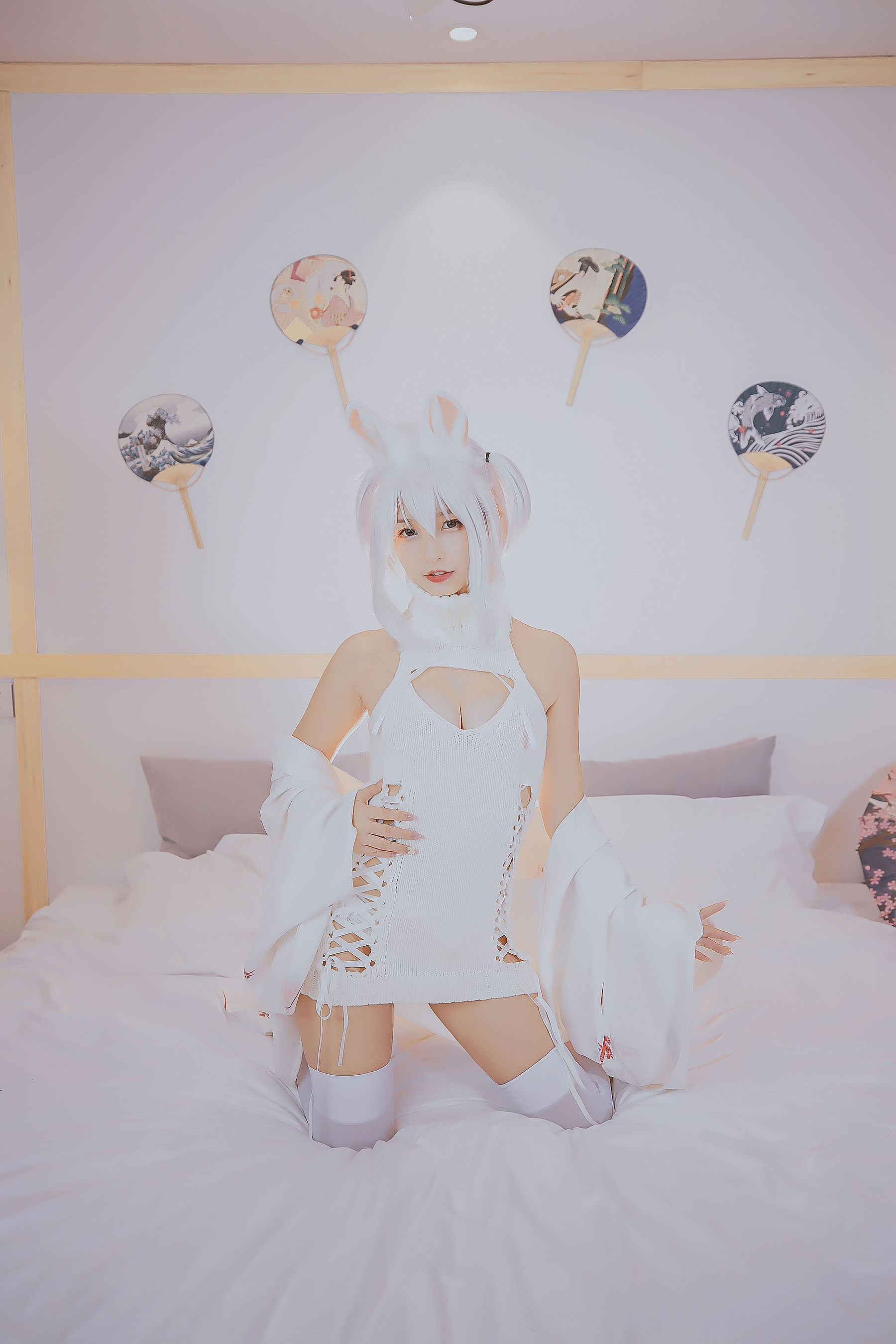 萝莉神楽板真冬之危険な耳-狼妹兔娘 Cosplay-第127张