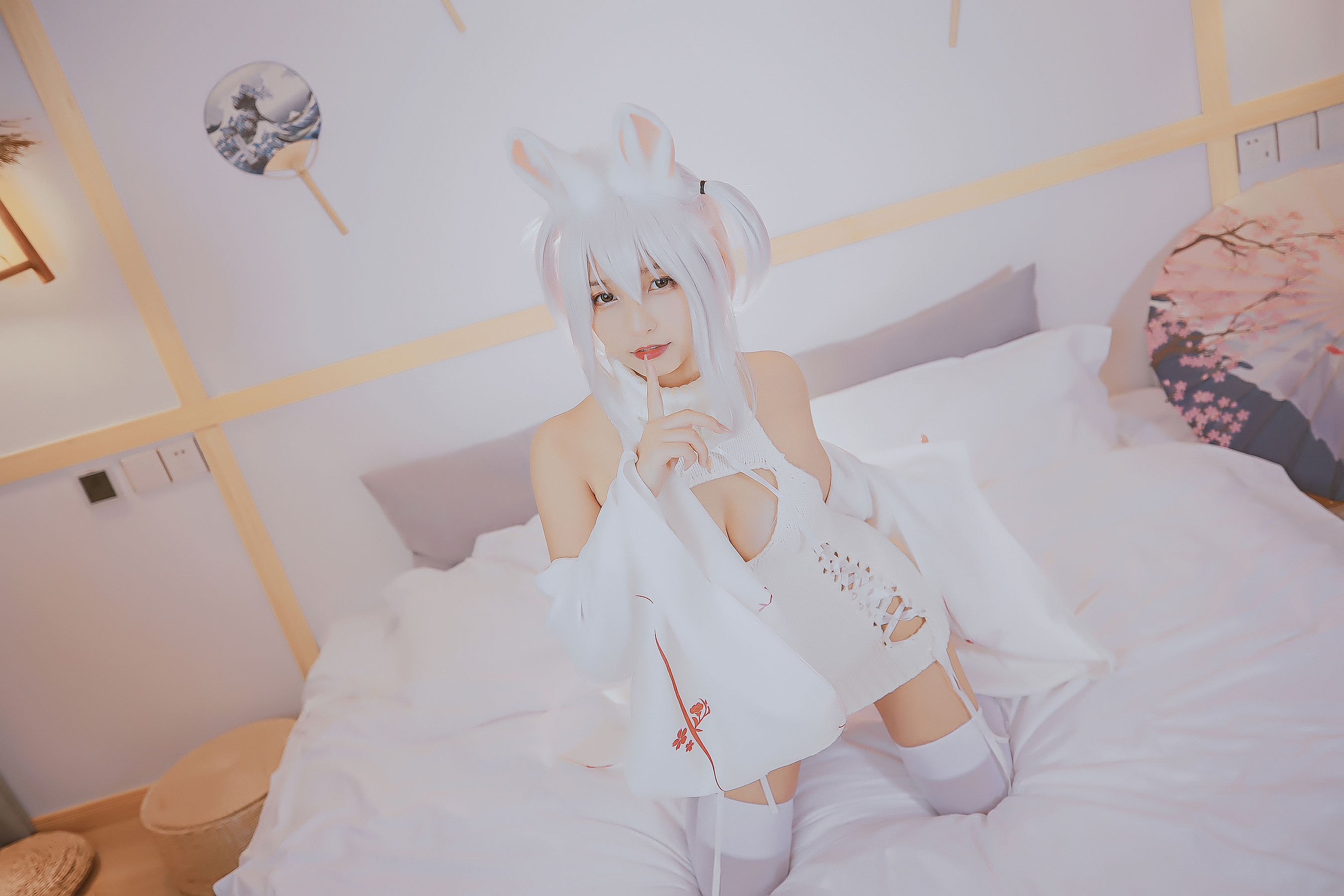 萝莉神楽板真冬之危険な耳-狼妹兔娘 Cosplay-第128张