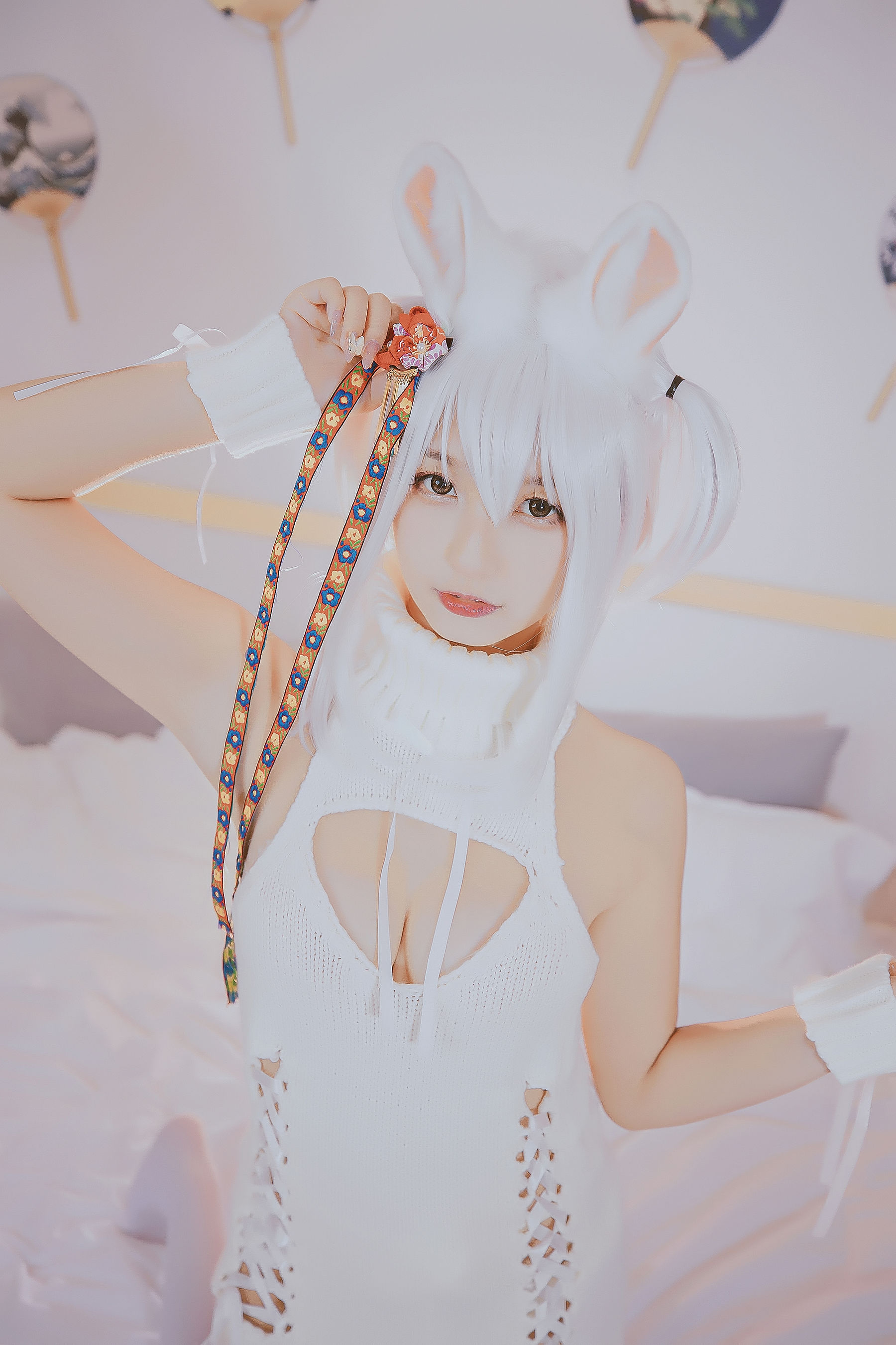 萝莉神楽板真冬之危険な耳-狼妹兔娘 Cosplay-第129张