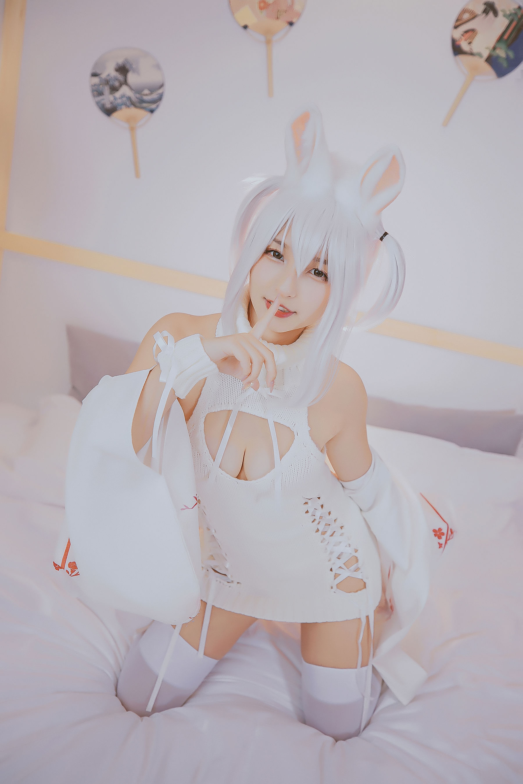 萝莉神楽板真冬之危険な耳-狼妹兔娘 Cosplay-第132张