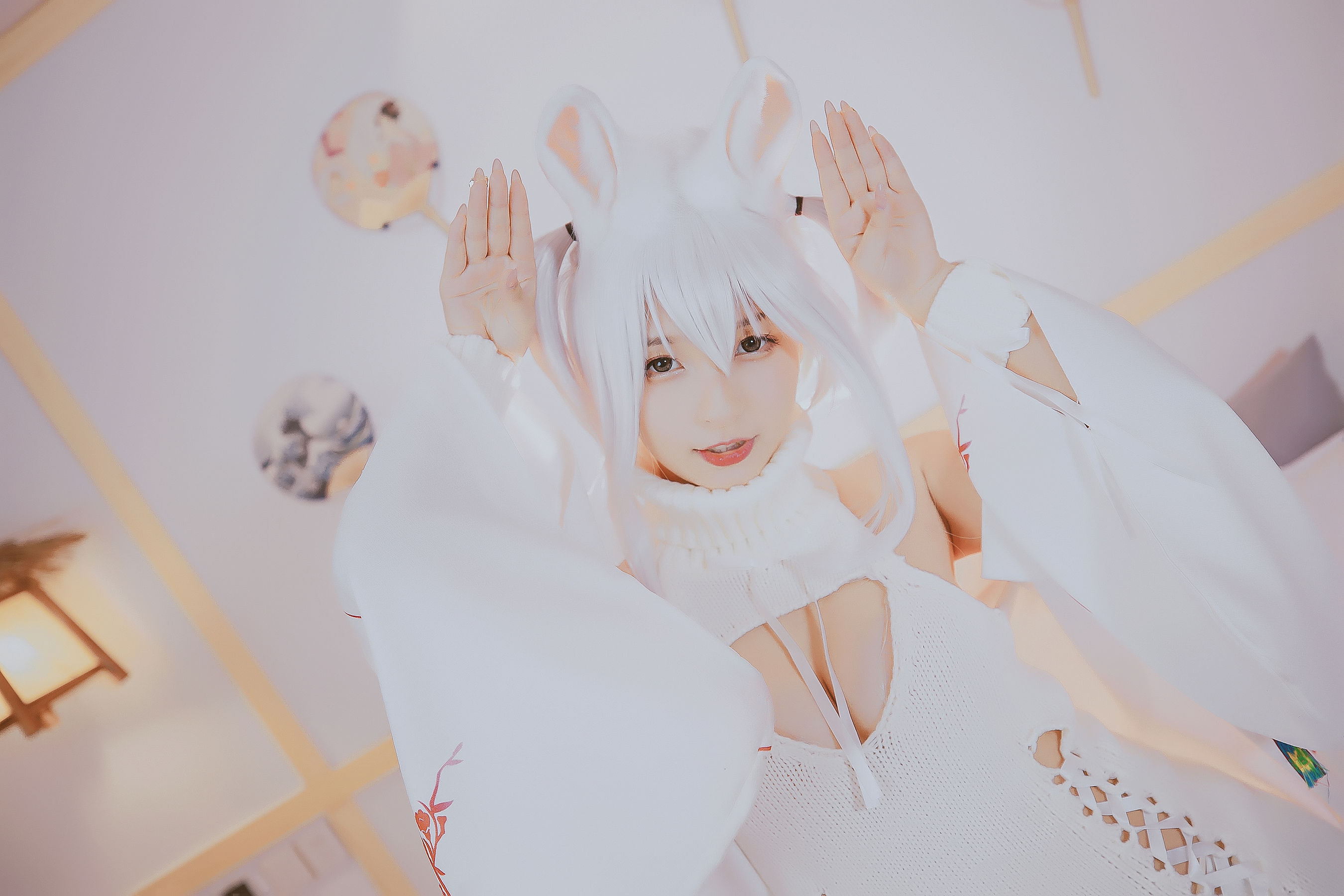 萝莉神楽板真冬之危険な耳-狼妹兔娘 Cosplay-第138张