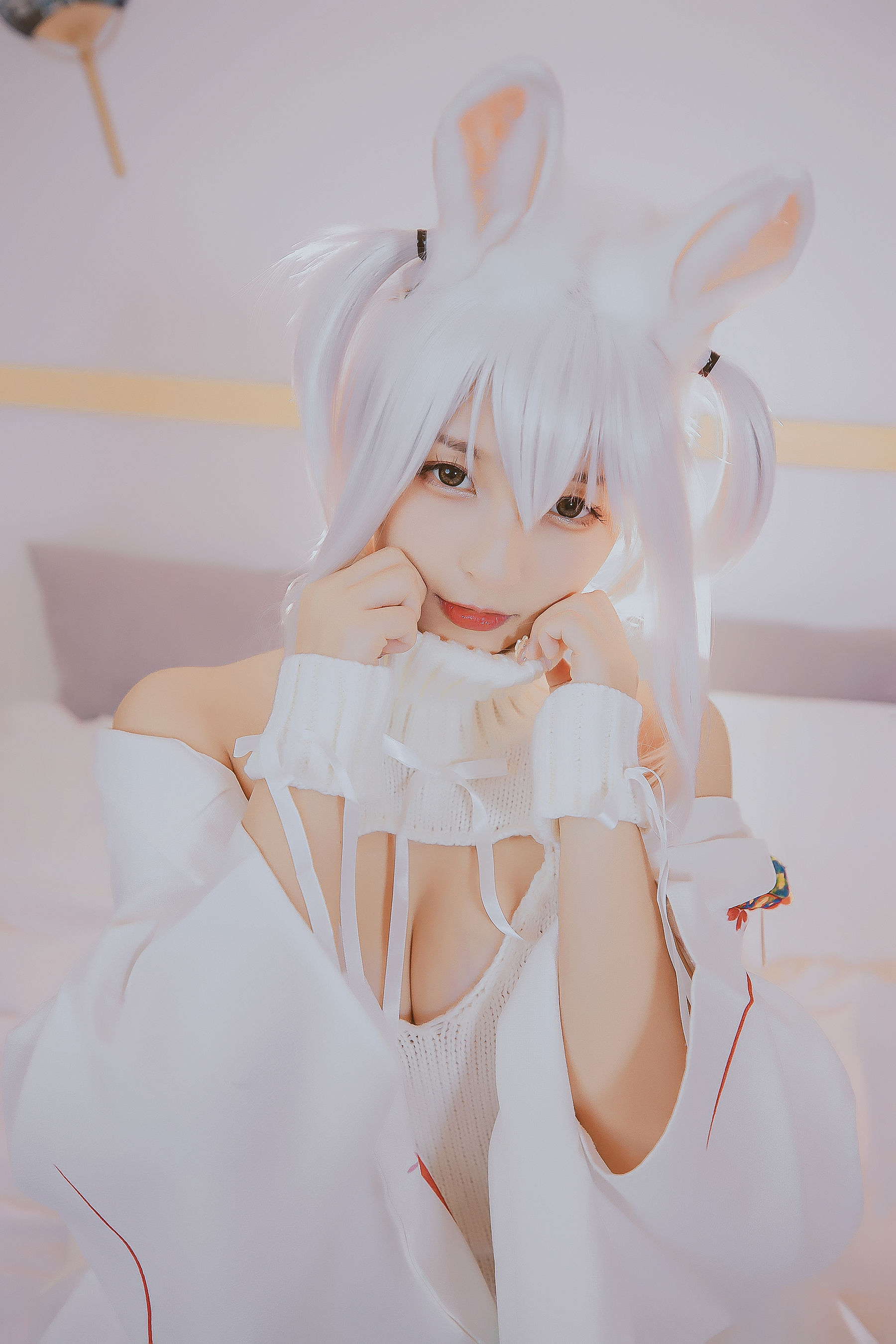 萝莉神楽板真冬之危険な耳-狼妹兔娘 Cosplay-第140张