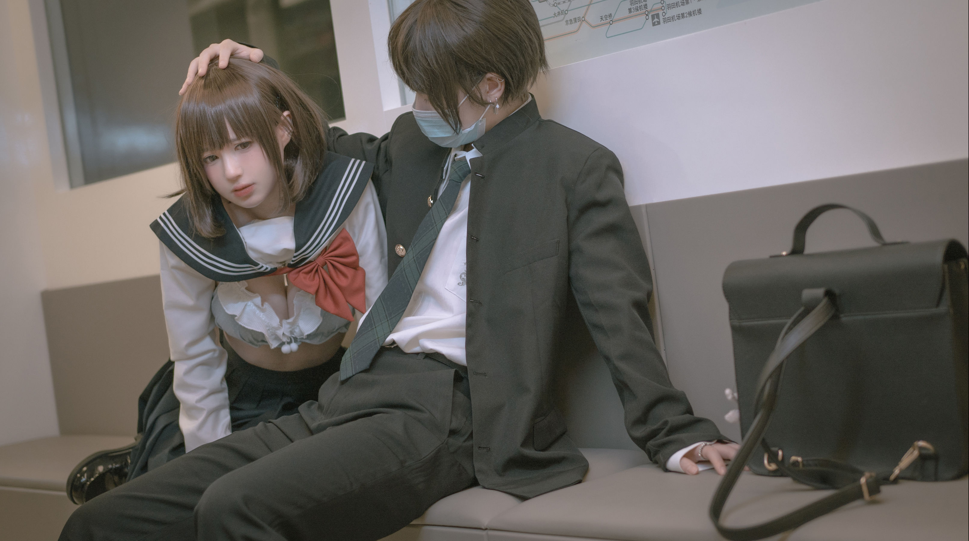 西园寺南歌 – 电车物语 Cosplay-第58张