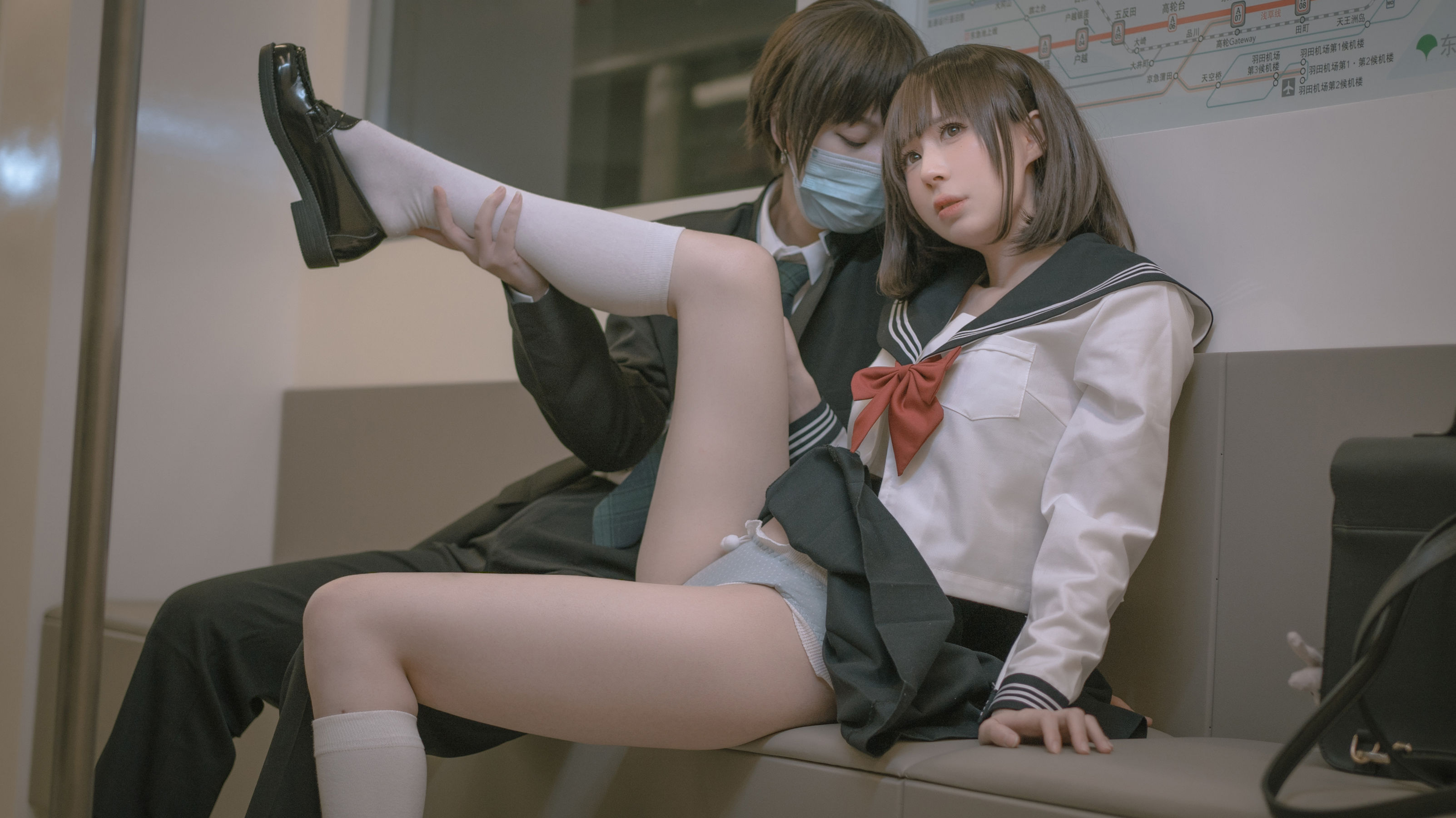 西园寺南歌 – 电车物语 Cosplay-第59张