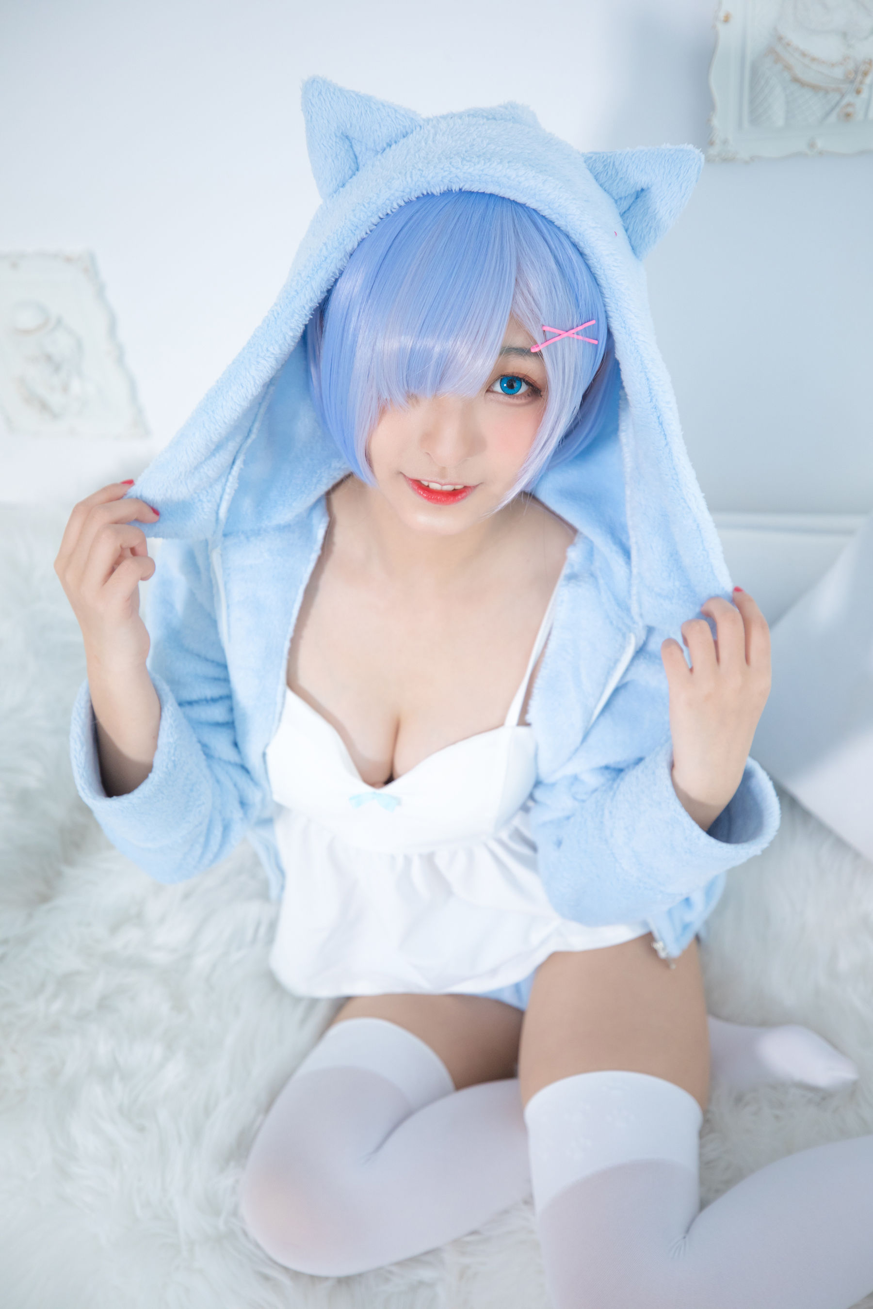 二次元美女古川kagura 蕾姆 Cosplay-第1张