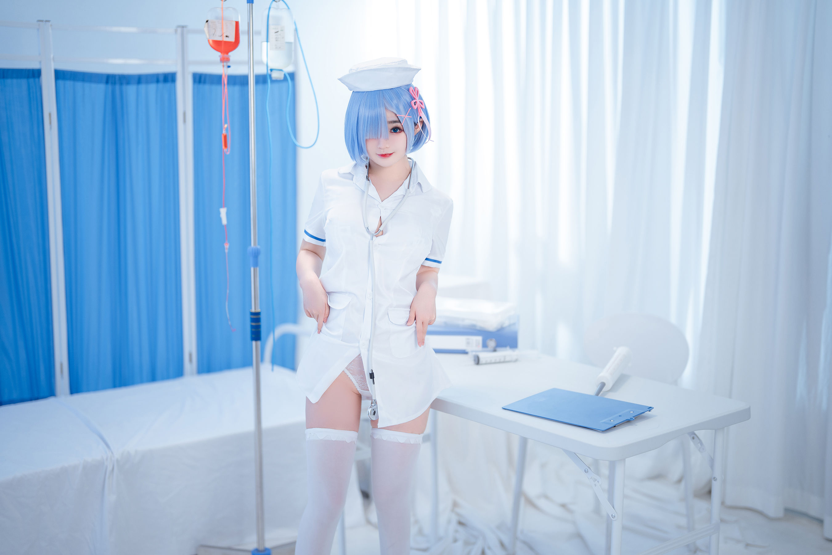 桜井宁宁 – 雷姆护士 Cosplay-第1张