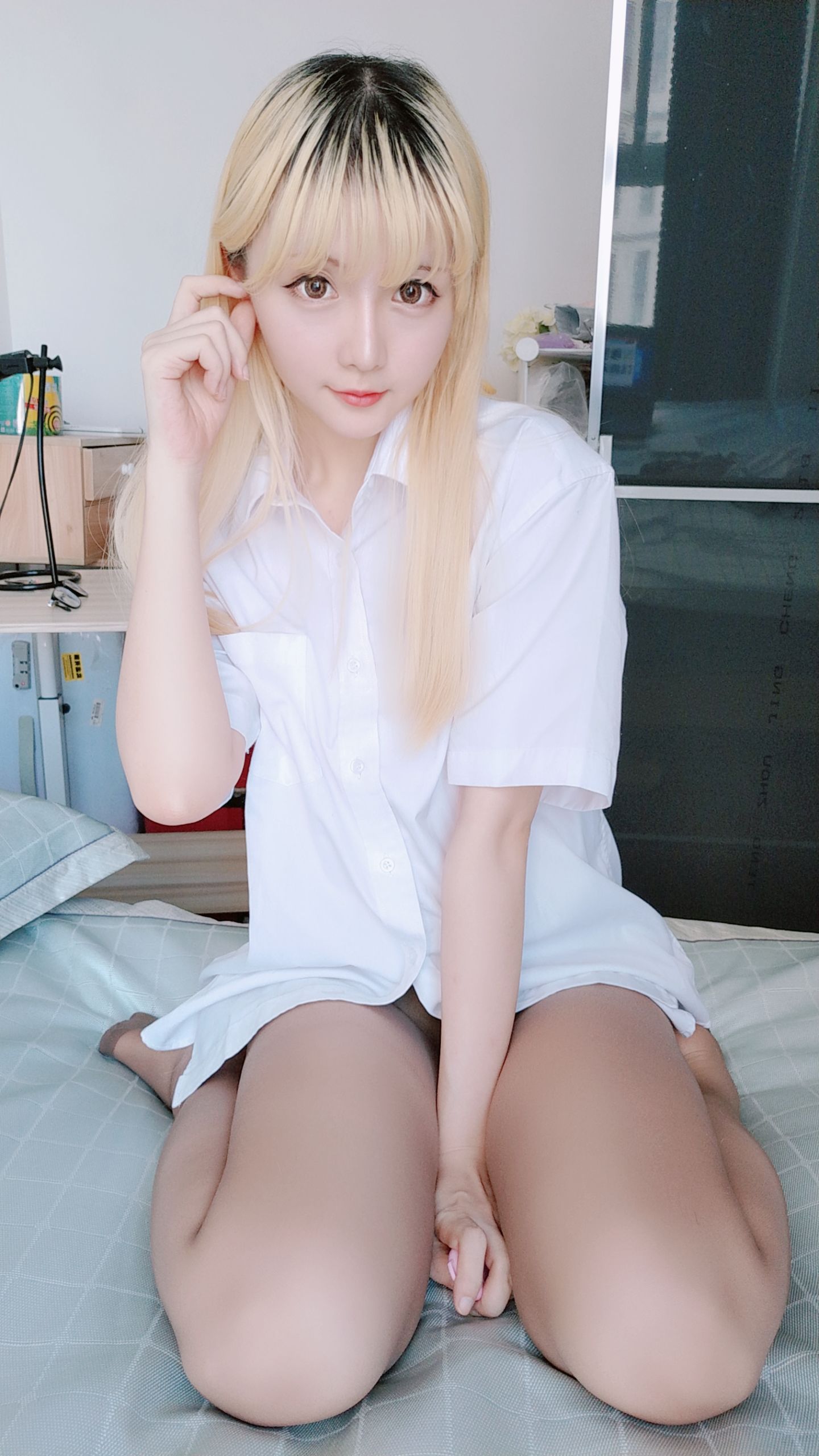 Coser小姐姐星之迟迟 白衬衣 Cosplay-第20张
