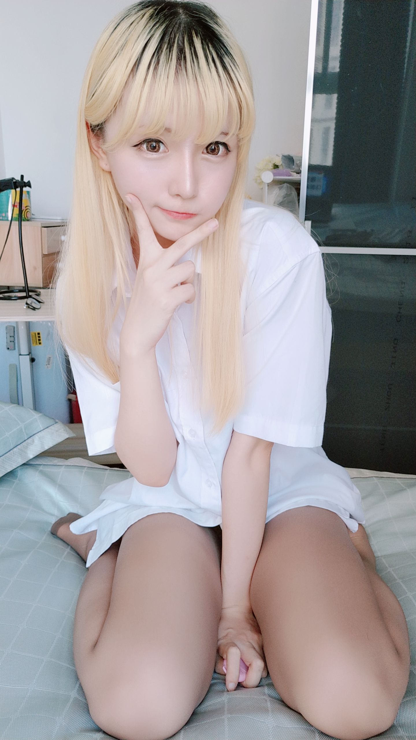 Coser小姐姐星之迟迟 白衬衣 Cosplay-第23张