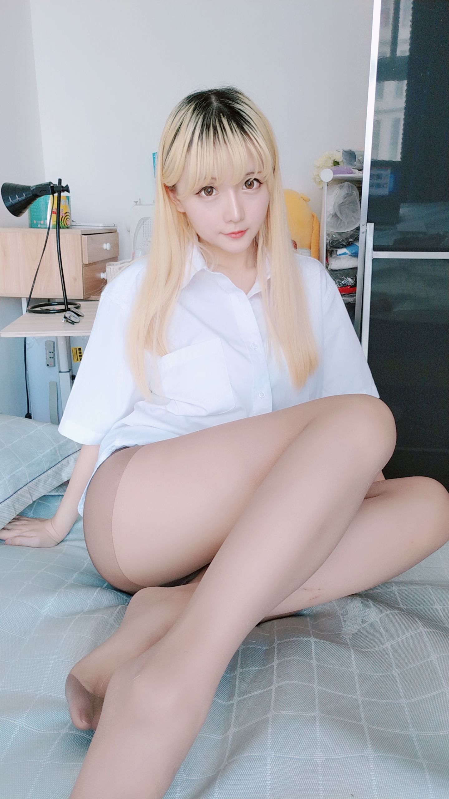 Coser小姐姐星之迟迟 白衬衣 Cosplay-第27张