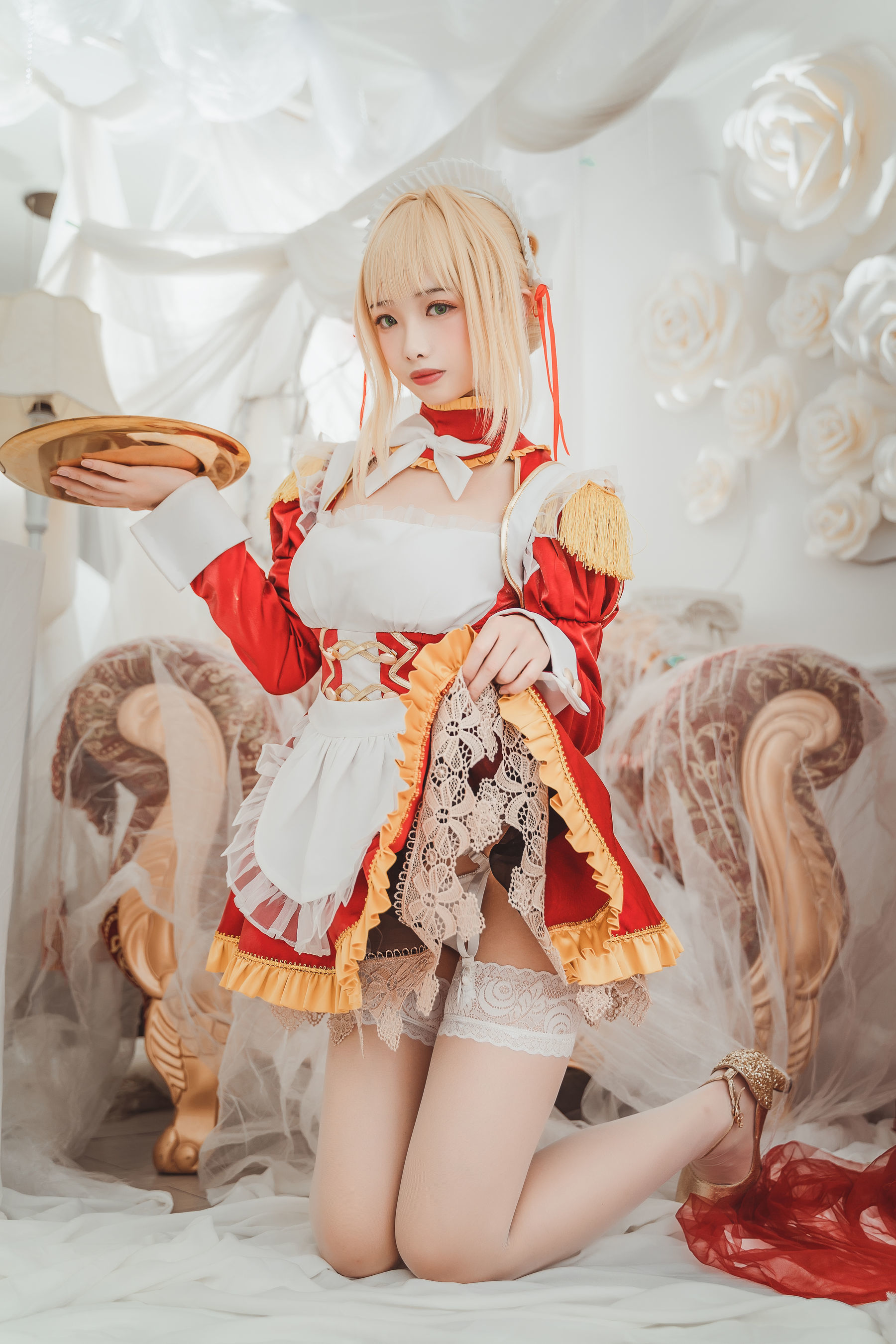 动漫博主雯妹 尼禄女仆 Cosplay-第1张