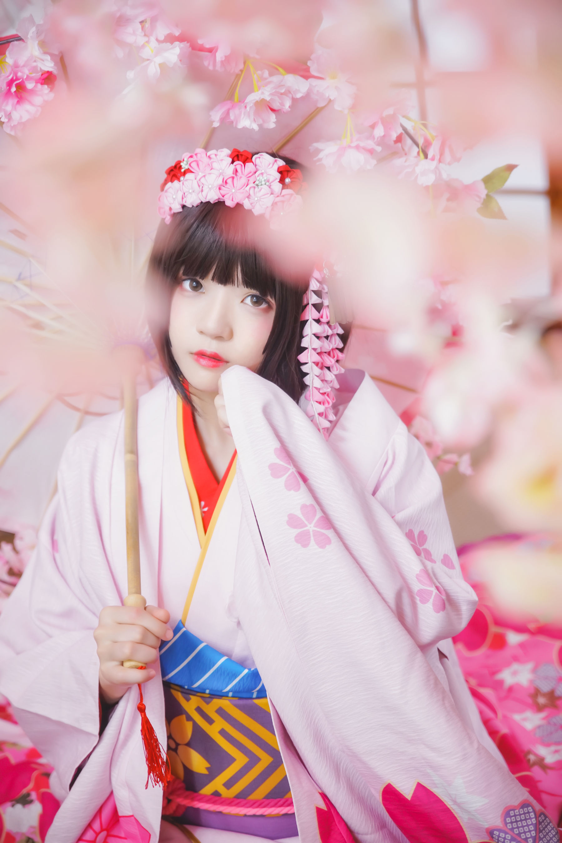 [萝莉COS] 桜桃喵《(加藤惠)和服》 Cosplay-第1张