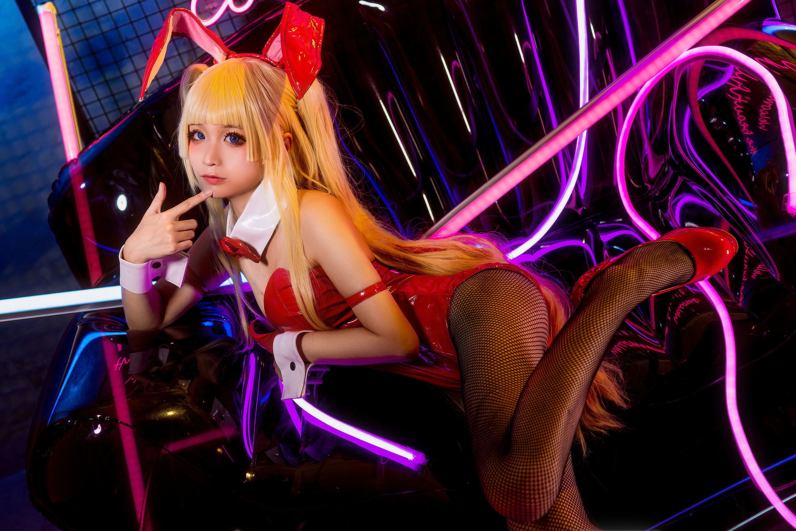 动漫博主蠢沫沫 兔女郎 Cosplay-第1张