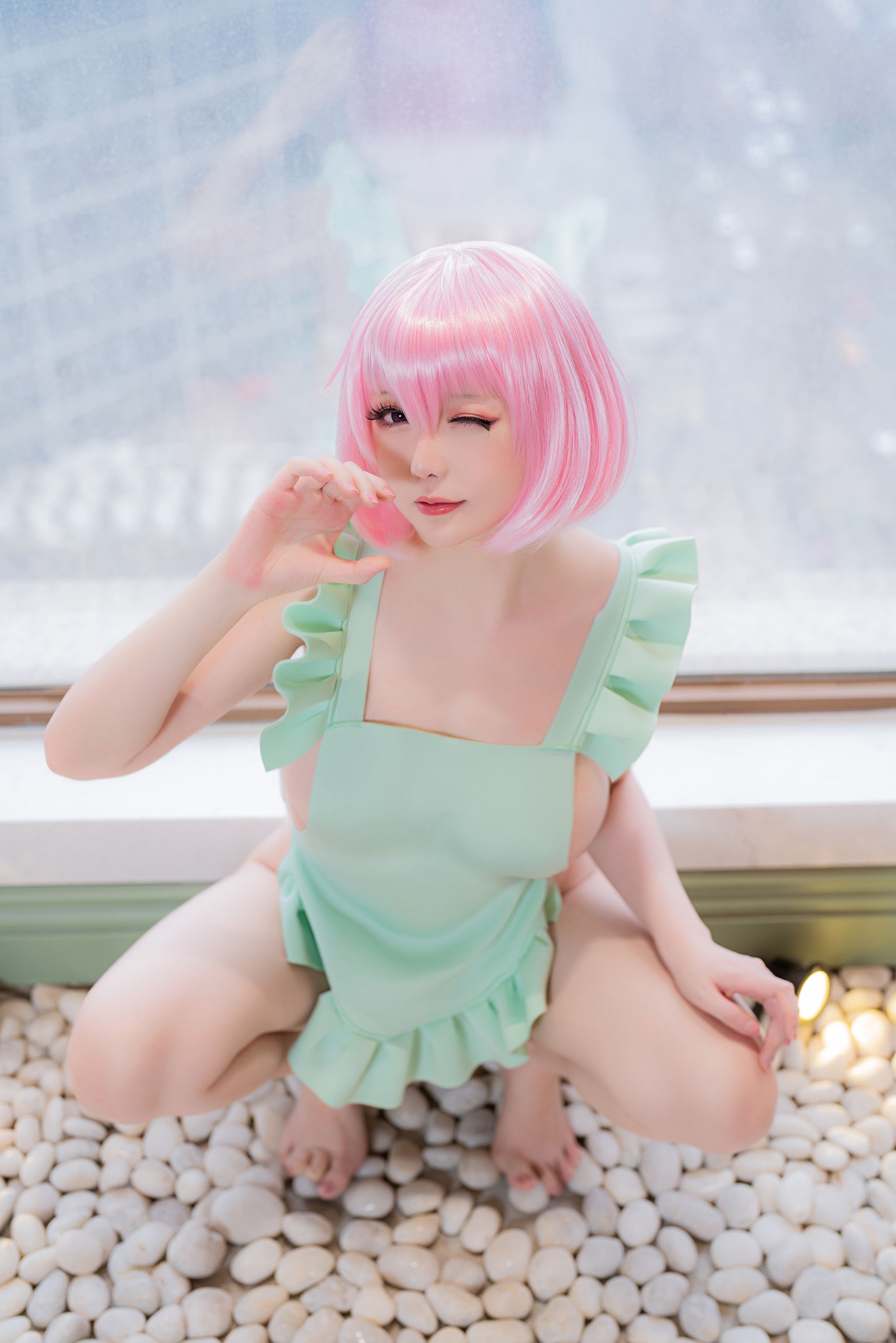 Coser小姐姐星之迟迟 – 情人节 梦梦套组 Cosplay-第102张