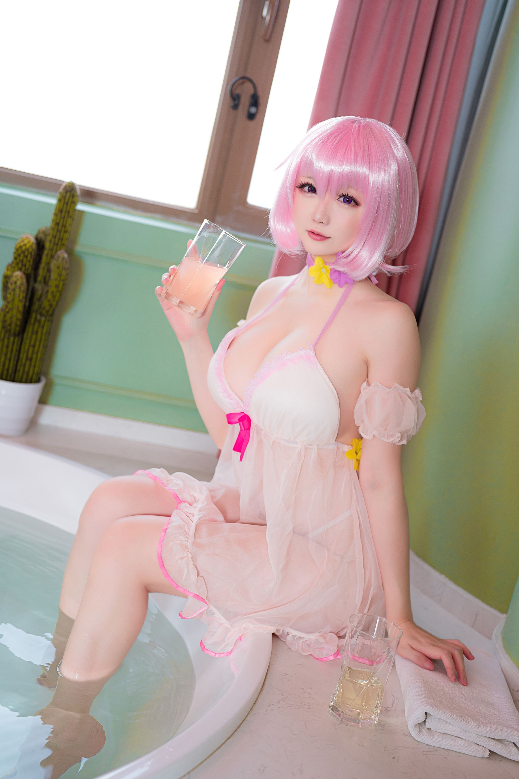 Coser小姐姐星之迟迟 – 情人节 梦梦套组 Cosplay-第106张