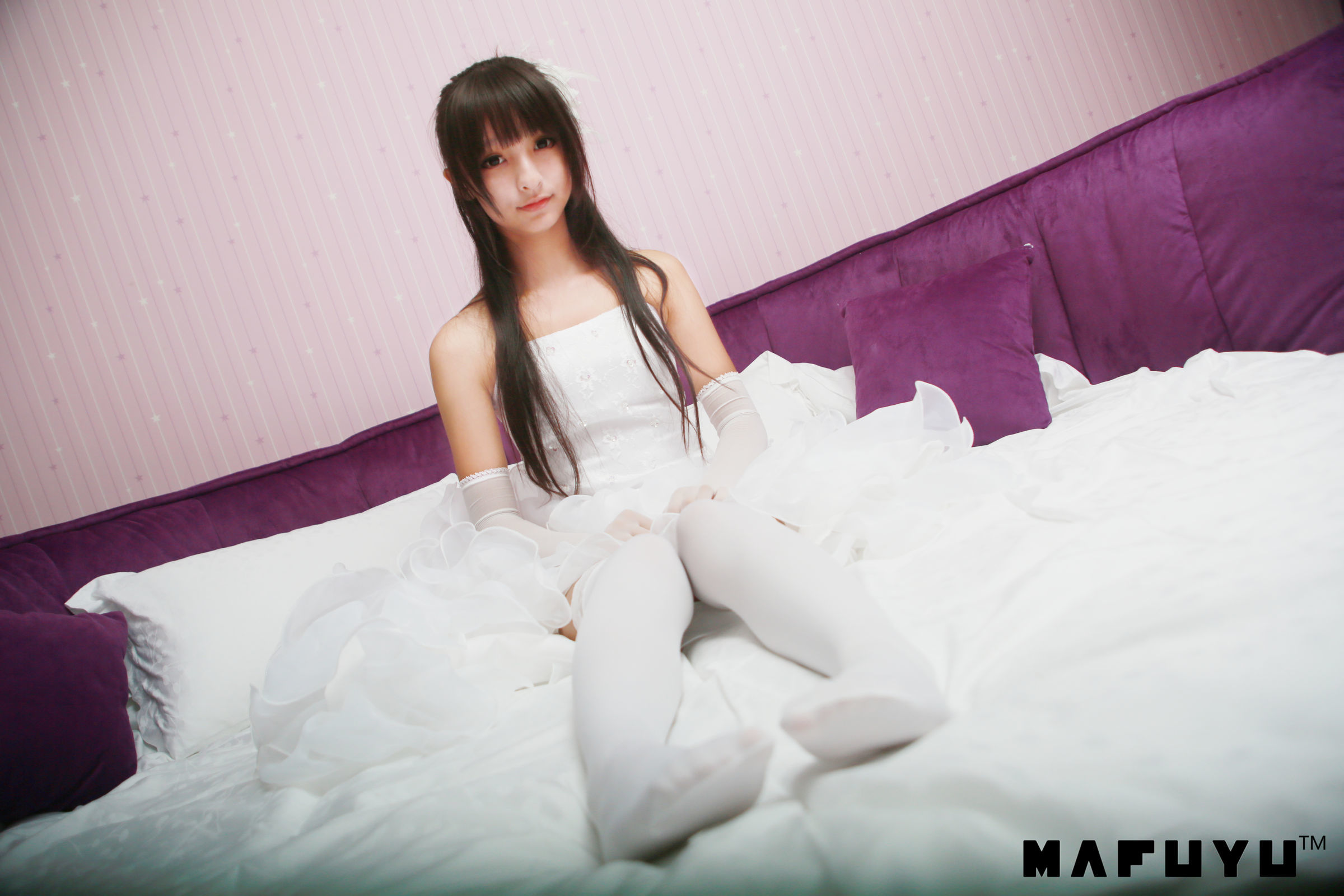 [萝莉COS] 神楽板真冬 婚纱系列套图 Cosplay-第28张