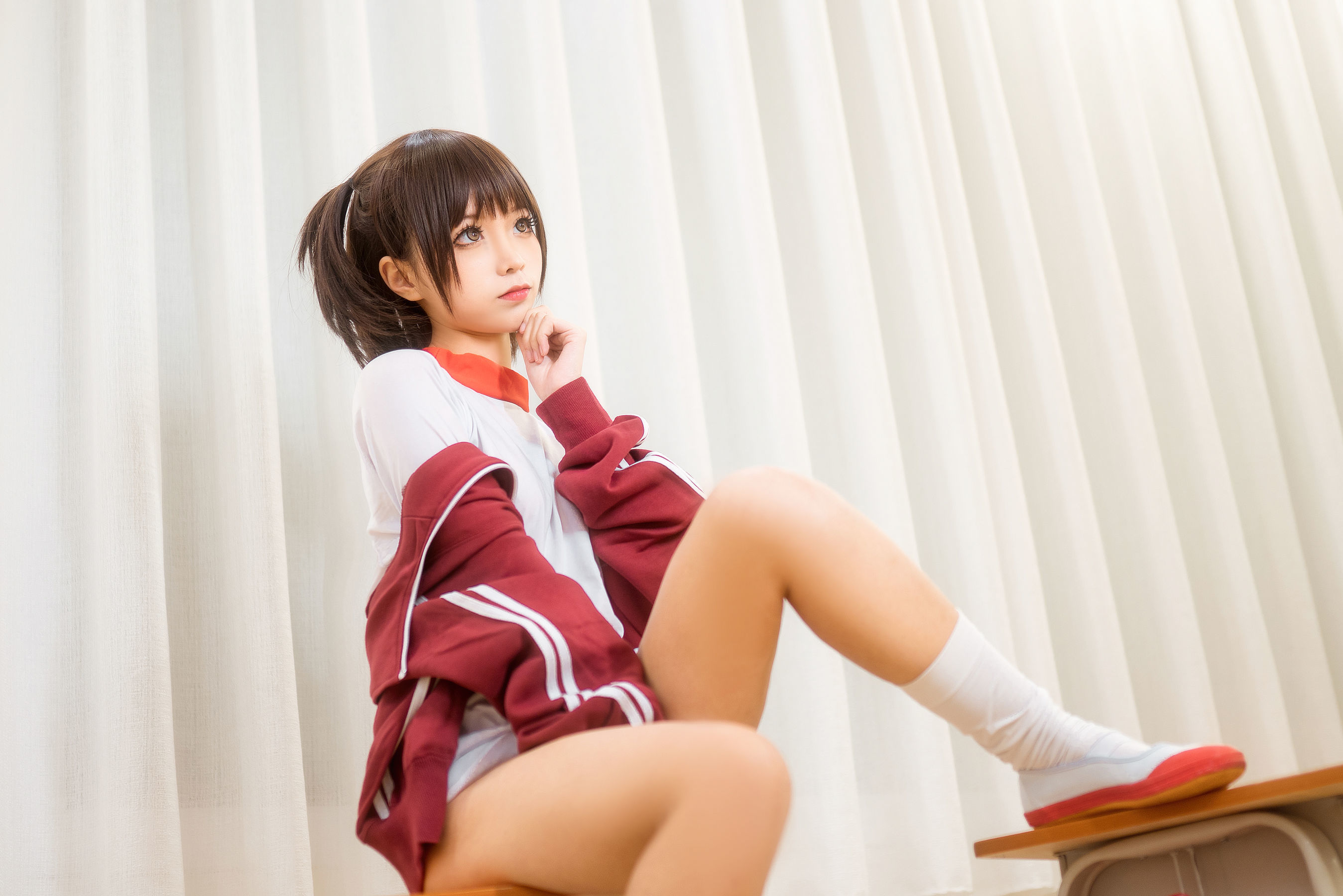 动漫博主蠢沫沫 红体操服 Cosplay-第23张